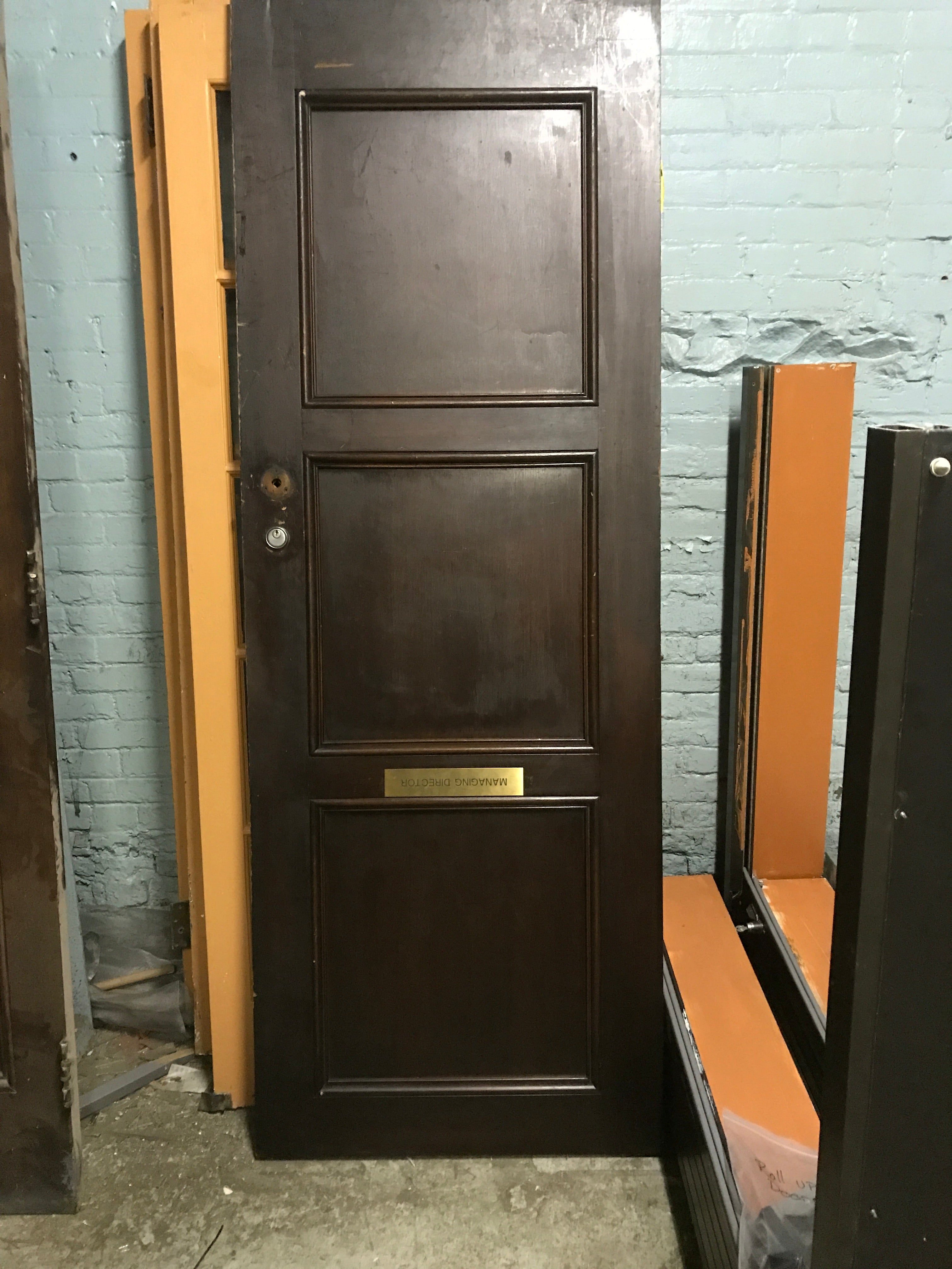 Wood Door Three Panel  “Managing Director”