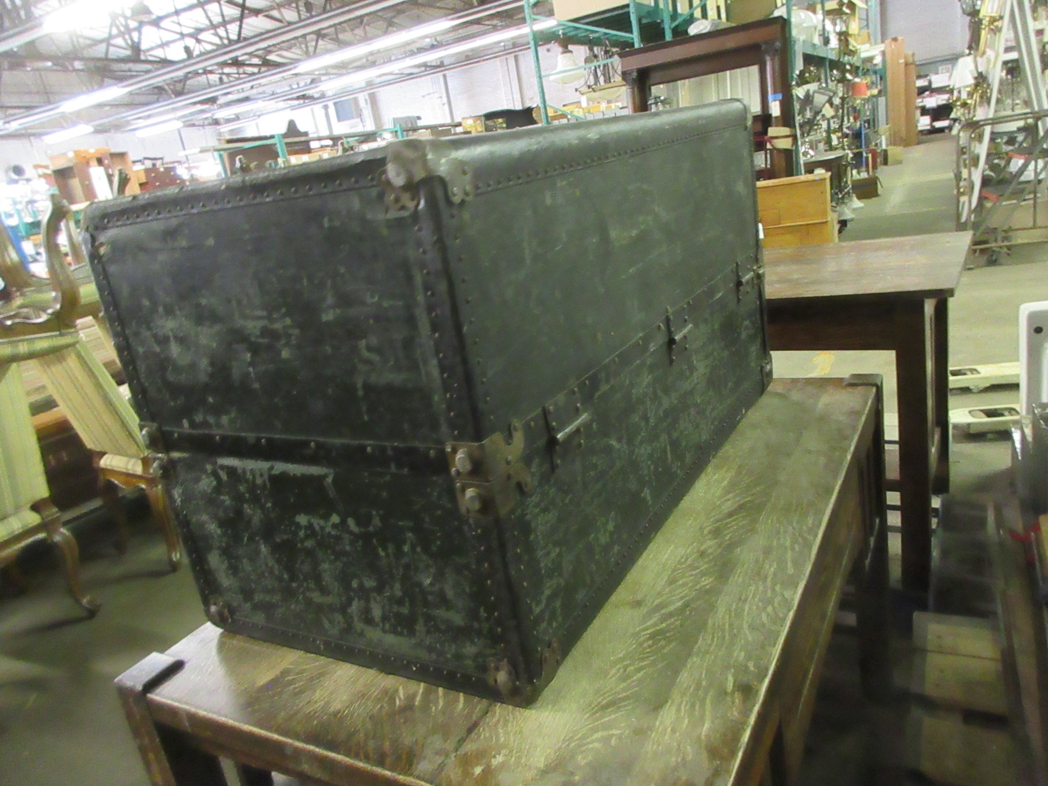 Vintage Wardrobe Steamer Travel Trunk -"Rite Hite"