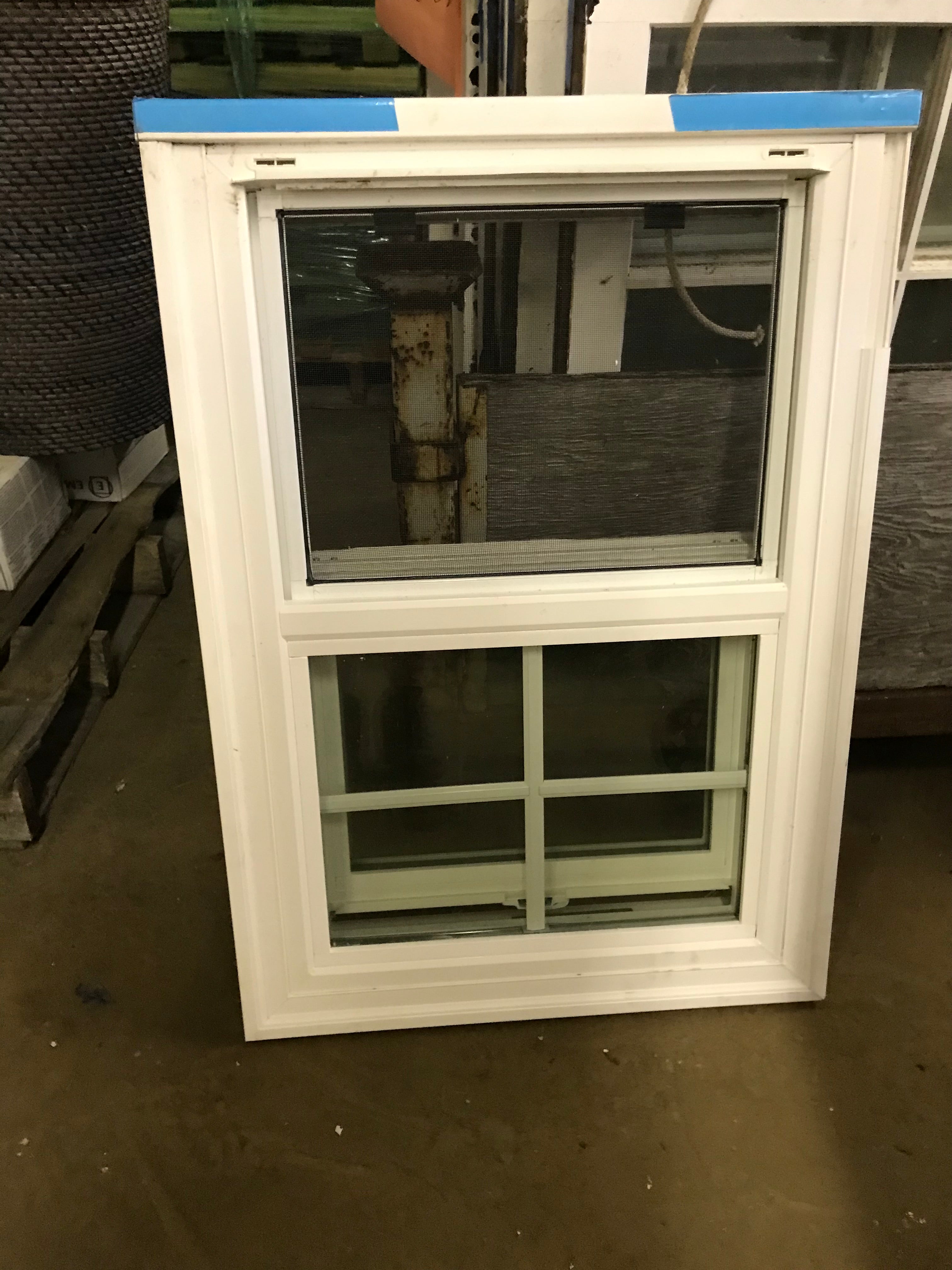 Vinyl replacement window retro fit. 22” w x 32 1/2” x 3 3/4”