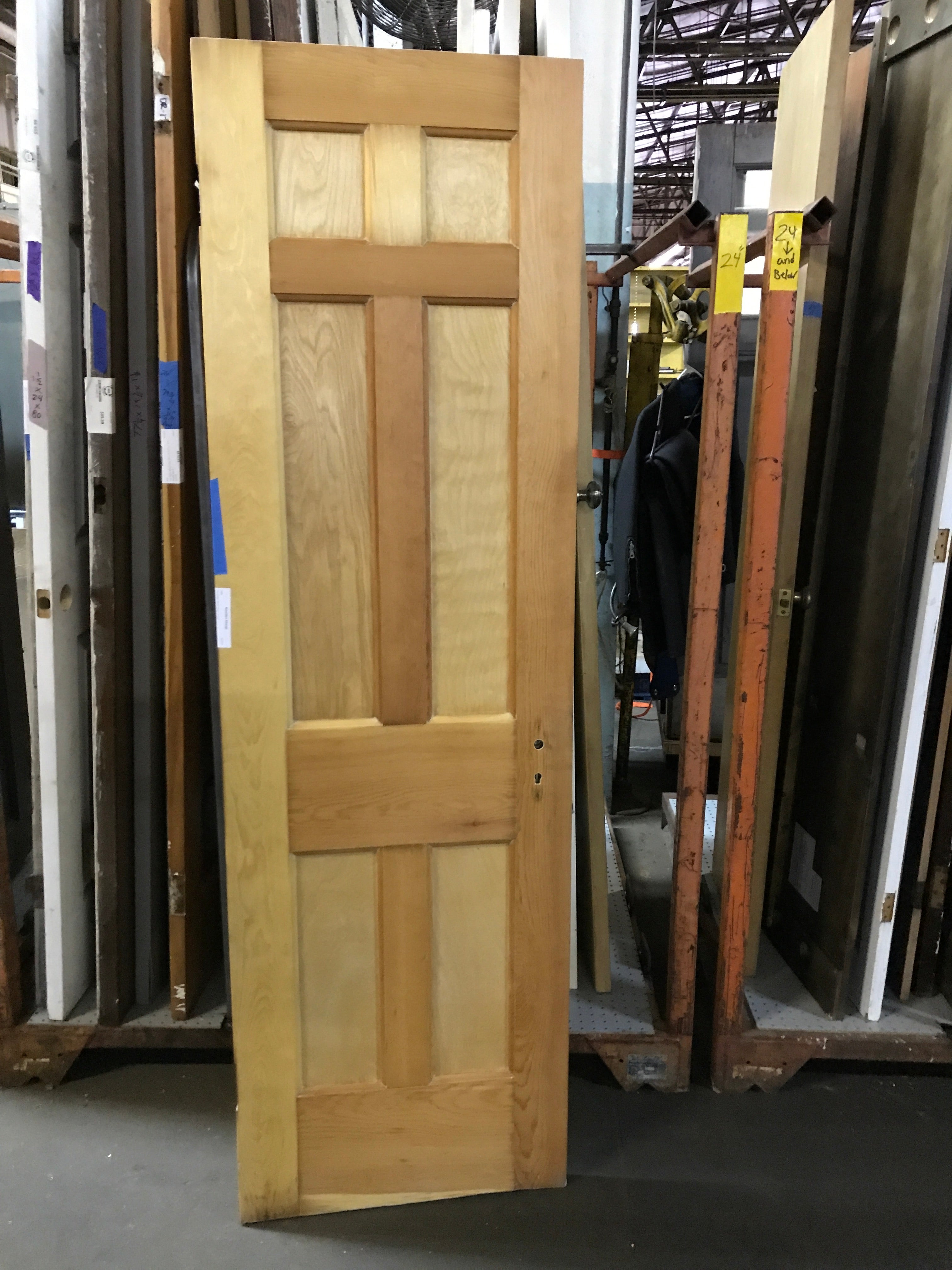 Six Panel Wood Door 23 1/2"