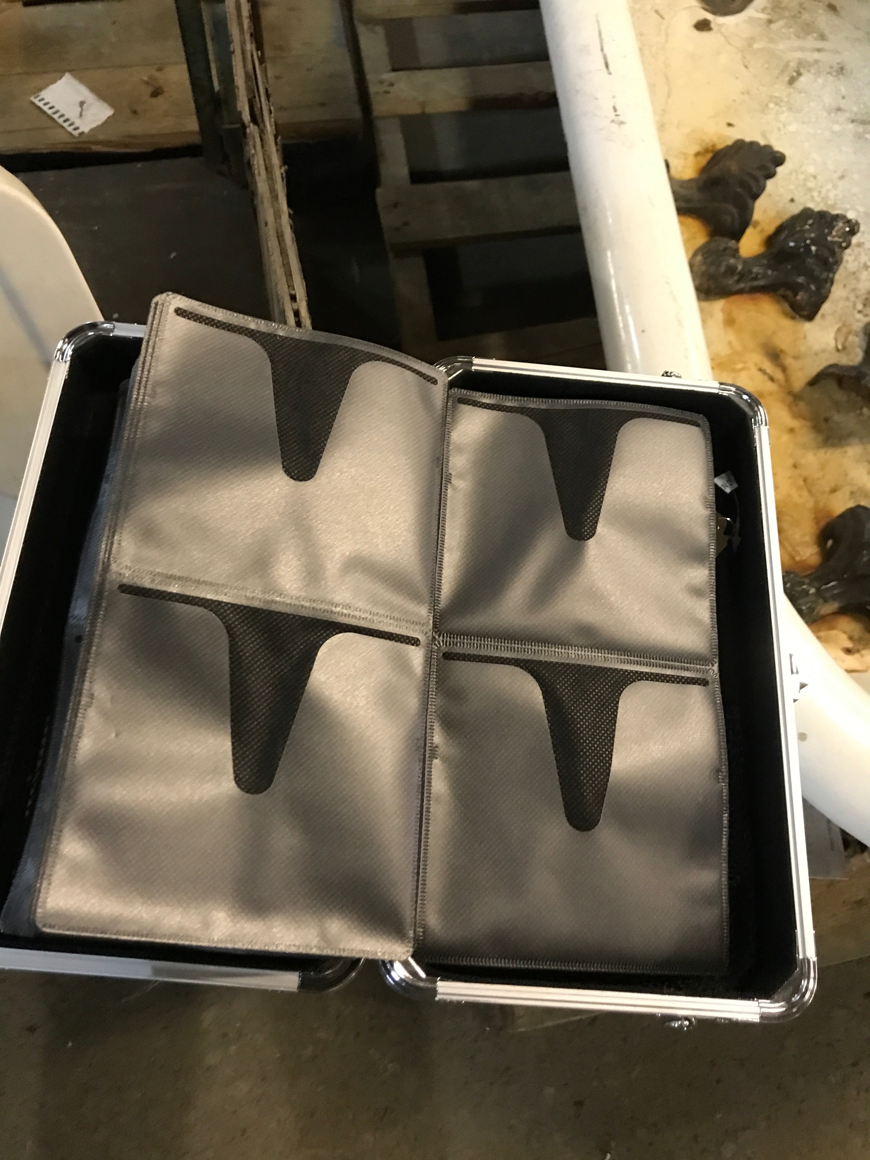 CD case with key and shoulder strap