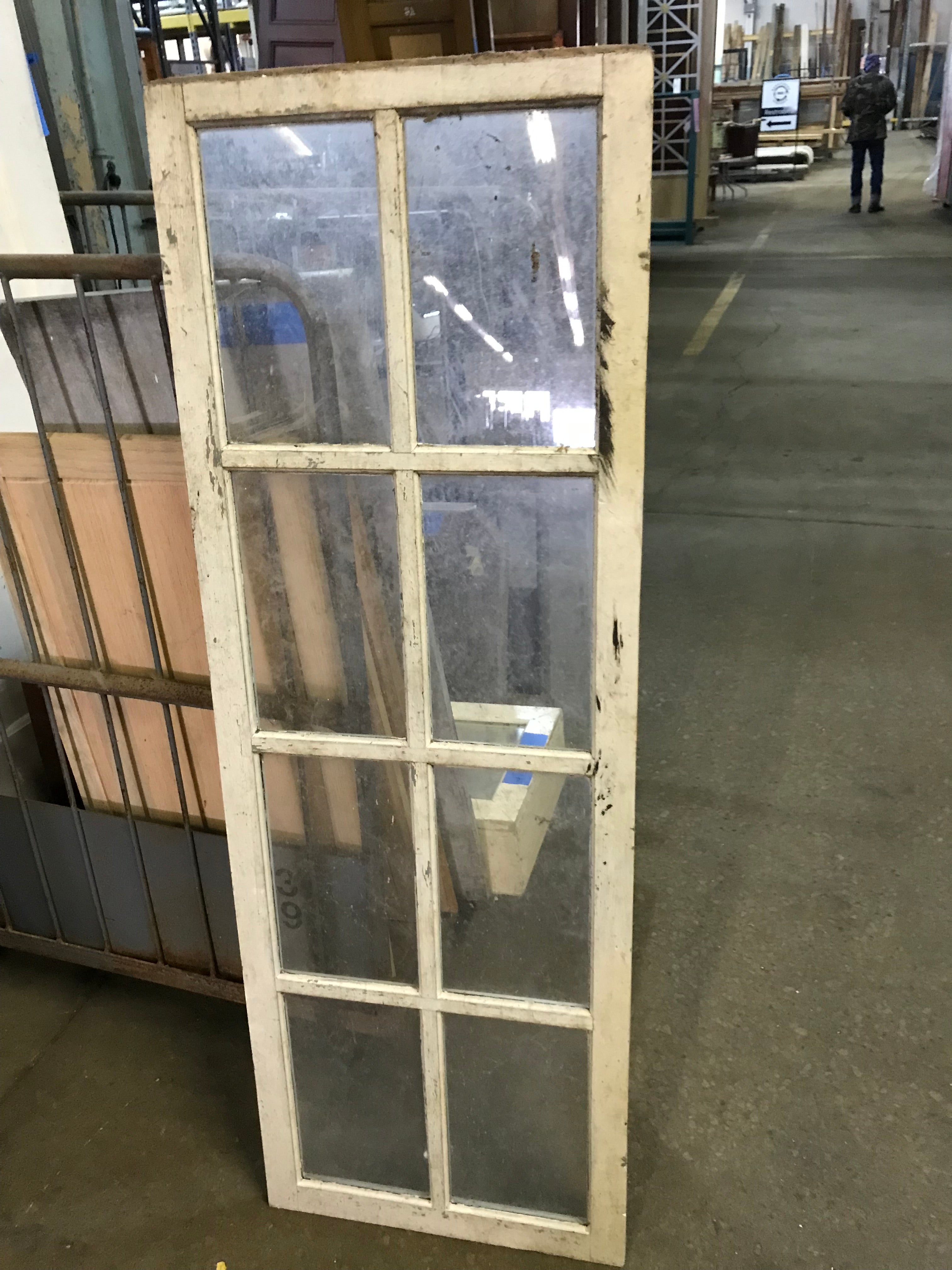 Window 8-Lite Wood Frame 19 3/4" x 56 3/4" x 3/4"