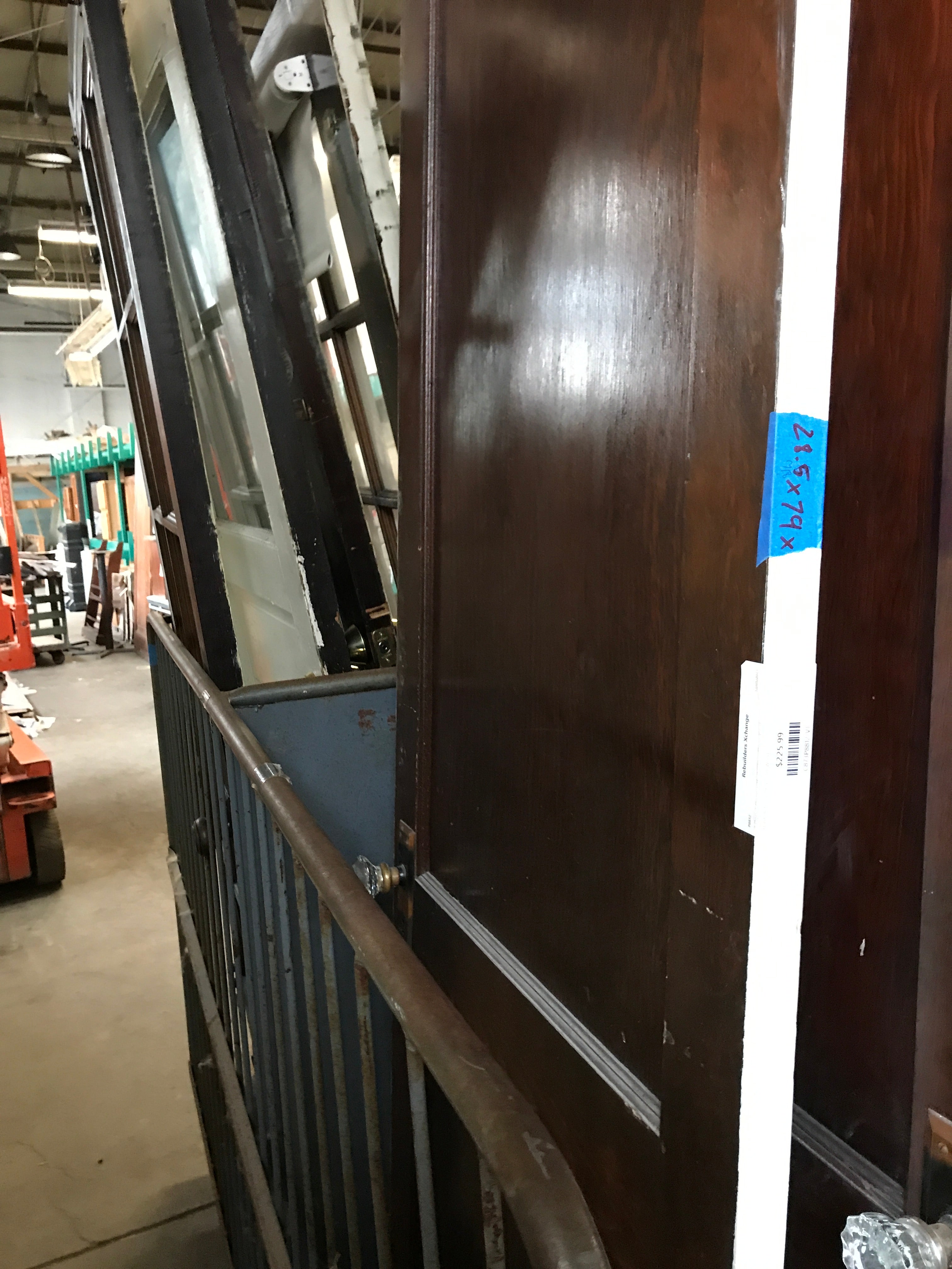 2 Panel Door with 2 Glass Door Knobs