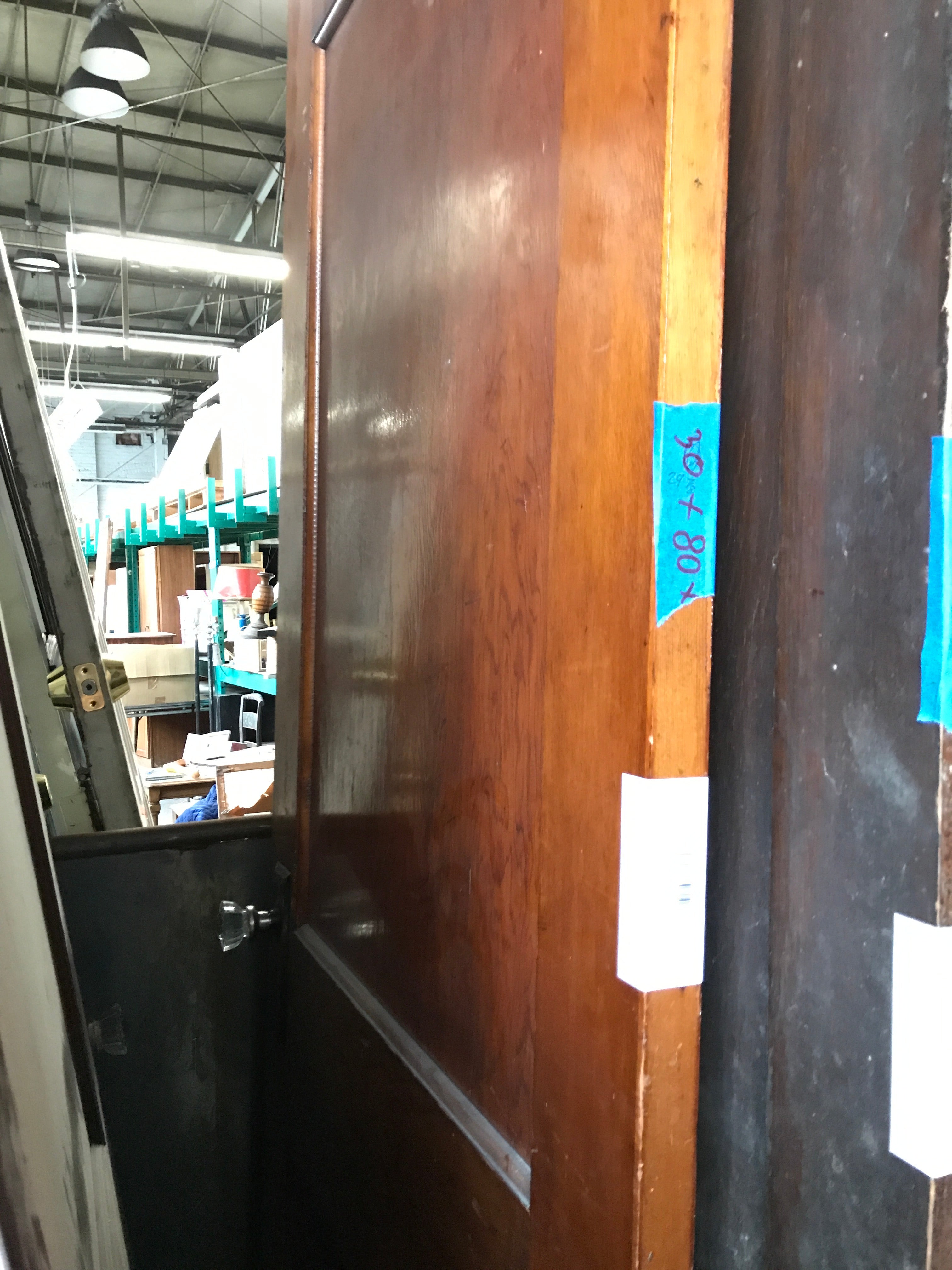 2 Panel Door with 2 Glass Door Knobs