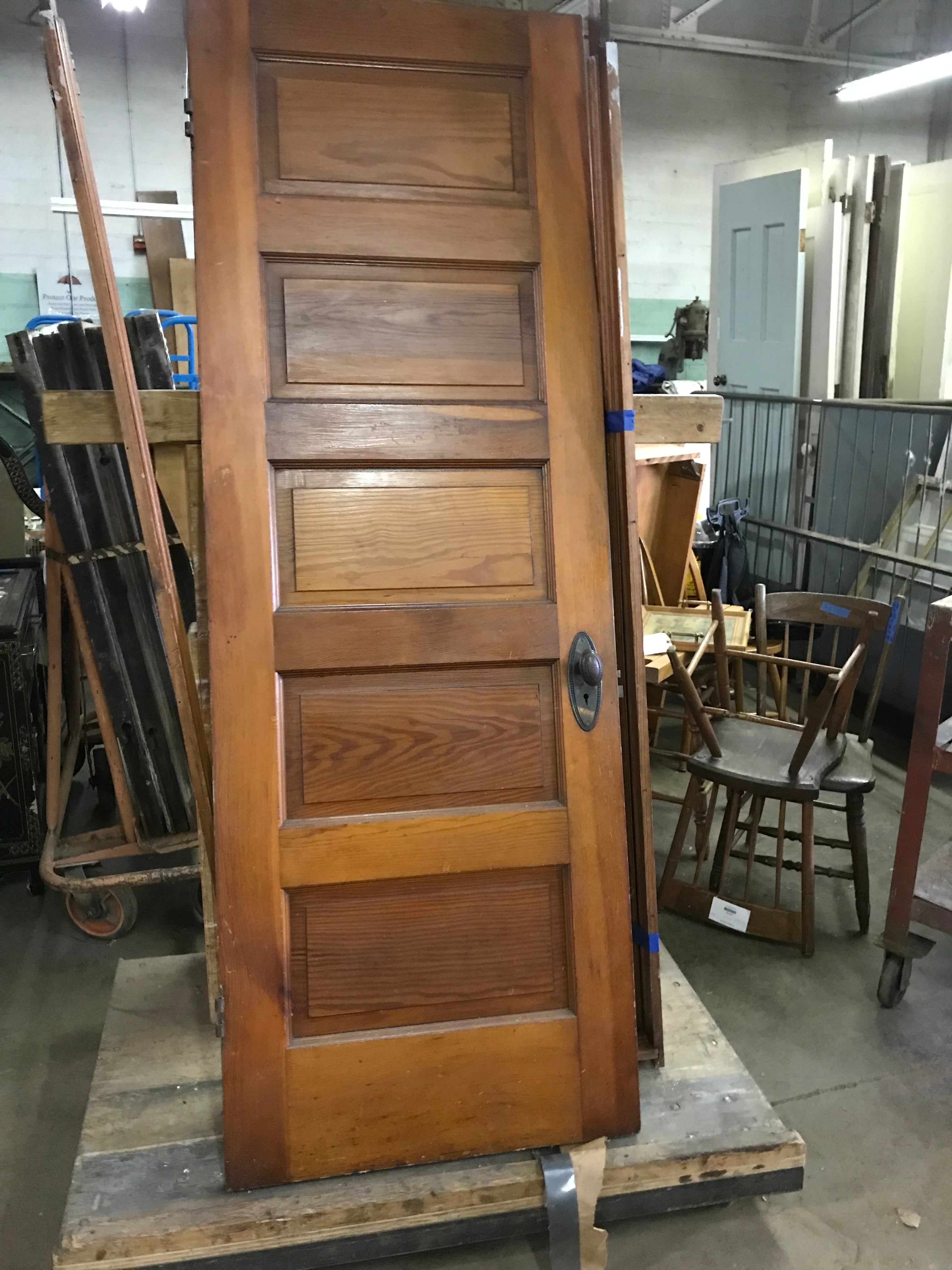 Five Panel Door With Jamb 27 3/4" x 79 1/4" x 1 1/4"