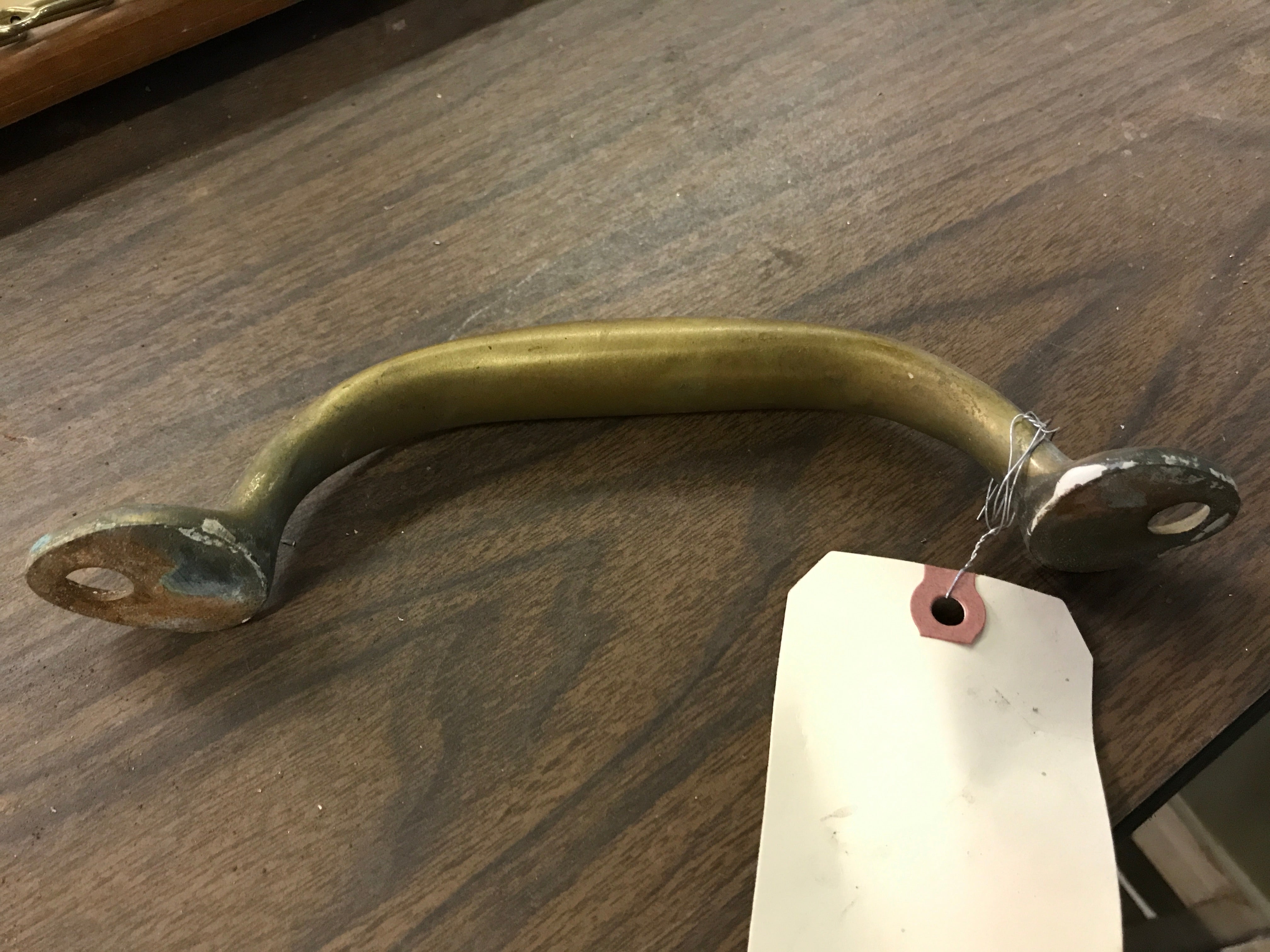 Vintage Solid Brass Pull Handle 8"