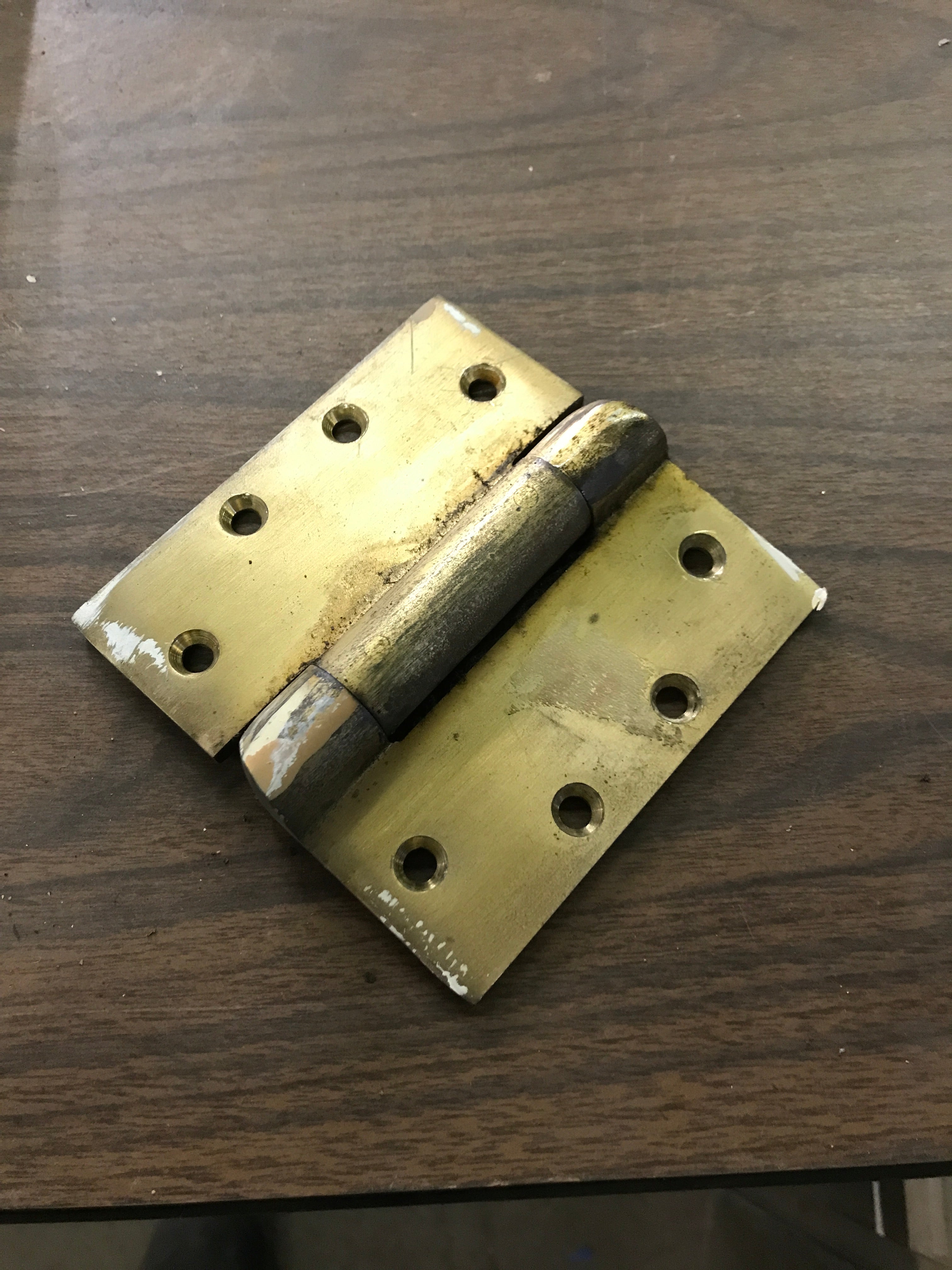 Antique Solid Brass Security Hinges Set of 3