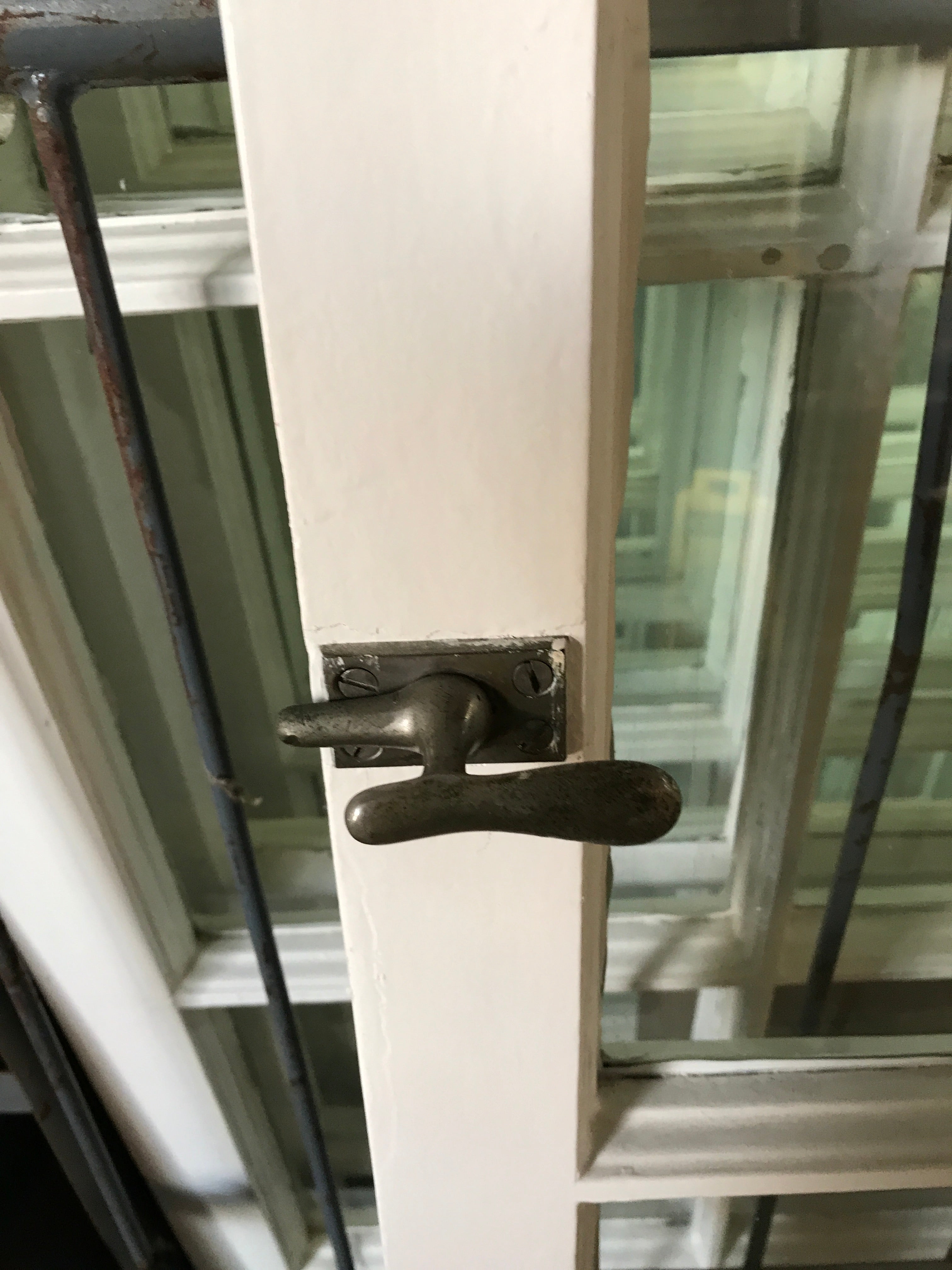 8 Pane Wooden Casement Window w/Hinges & Hardware