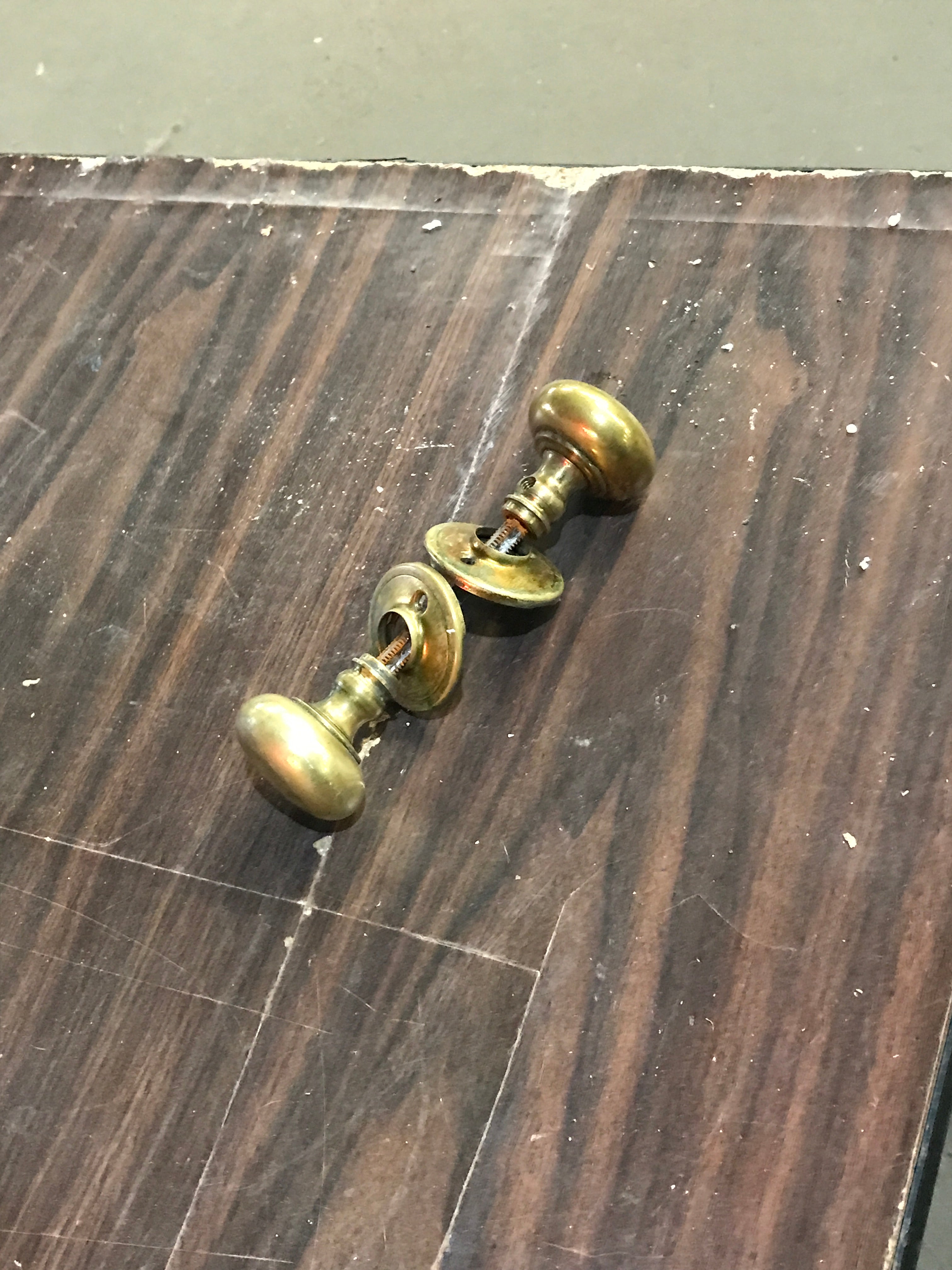Brass door knobs