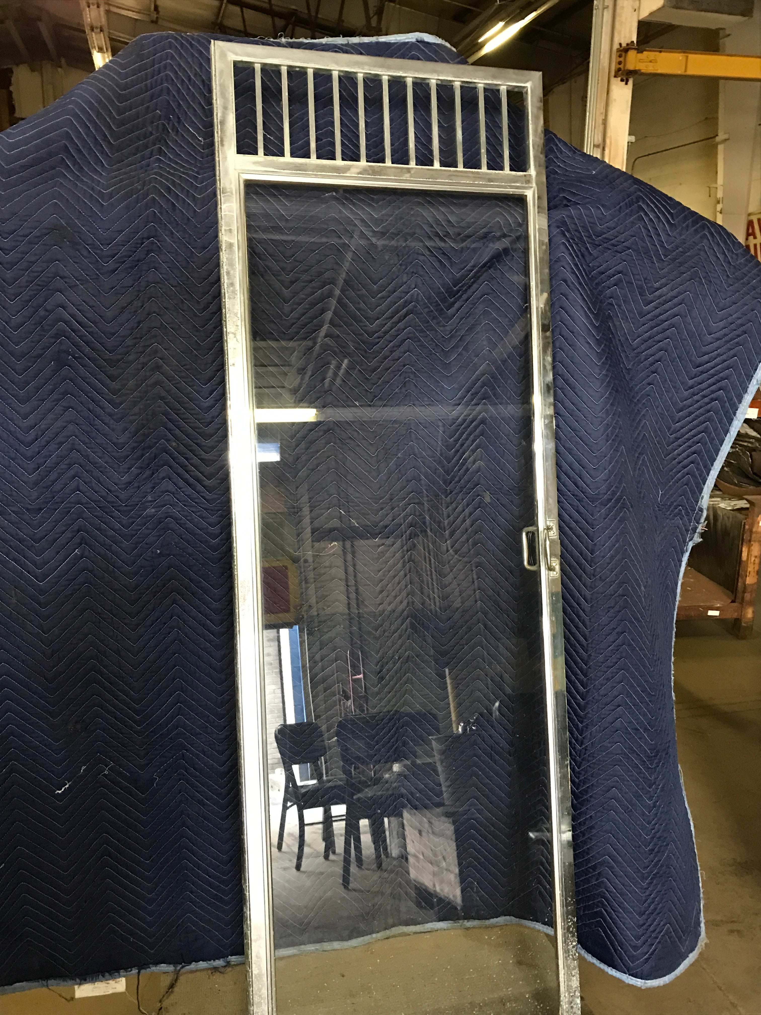 Framed Glass Art Deco Shower Door