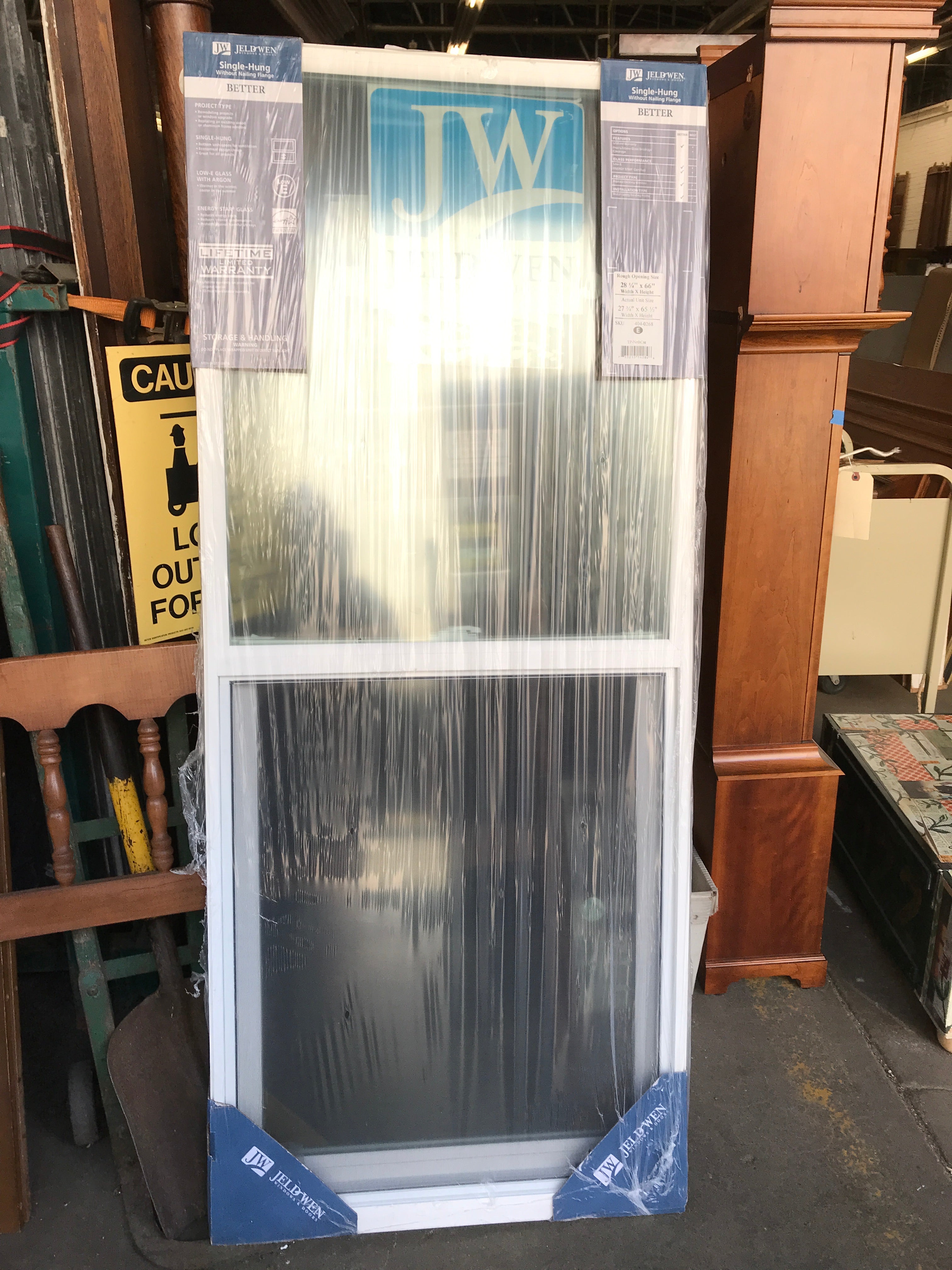 White Vinyl Single-hung Window