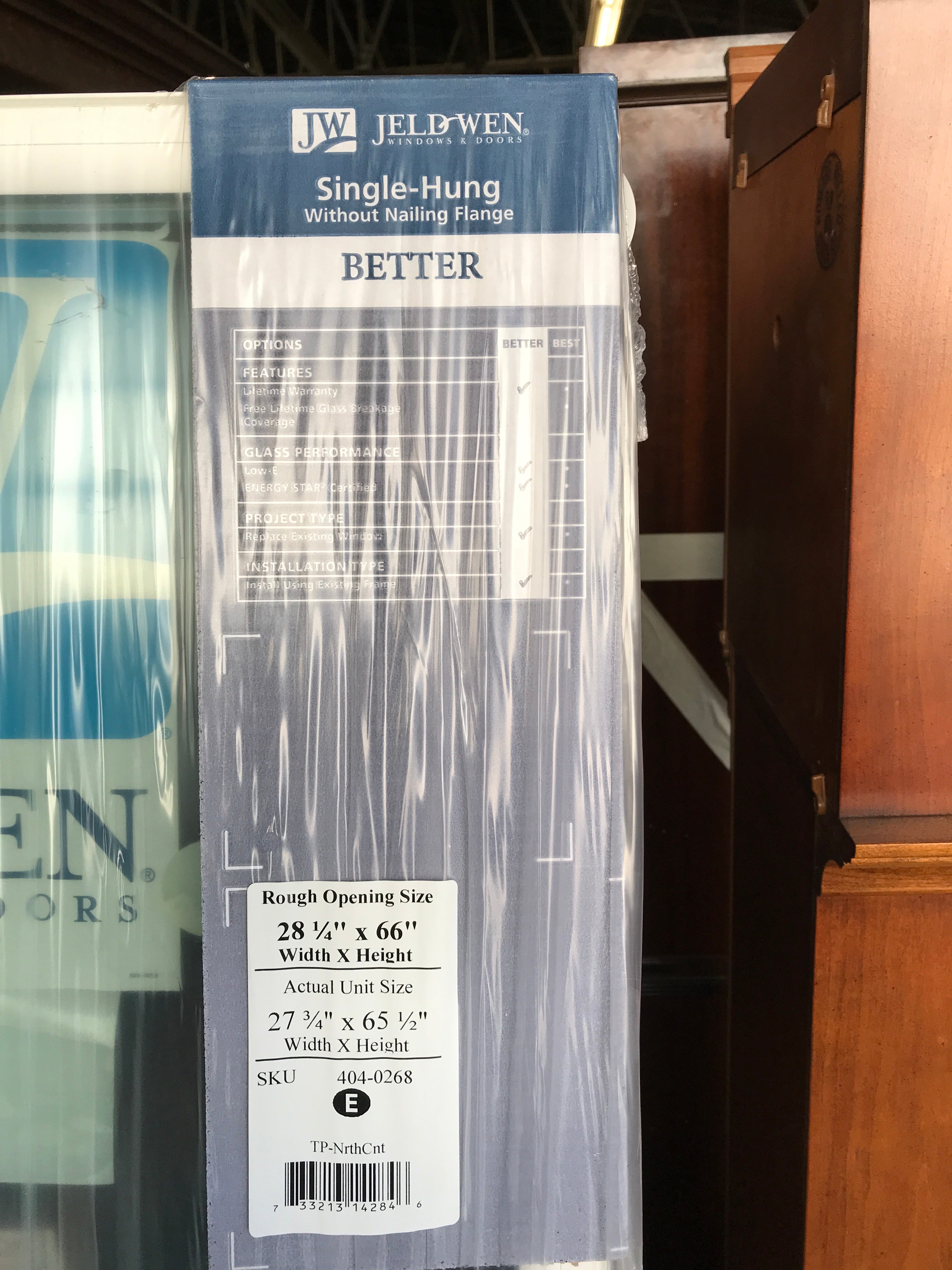 White Vinyl Single-hung Window