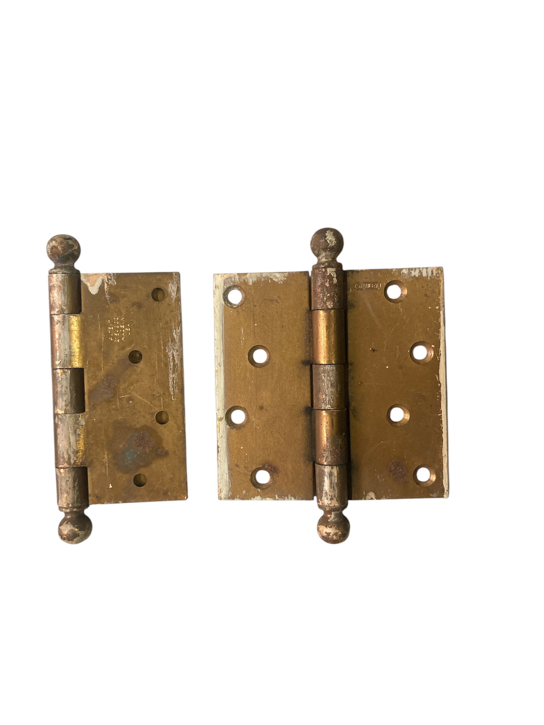 Solid Brass Door Hinge by Stanley -  Set of 2