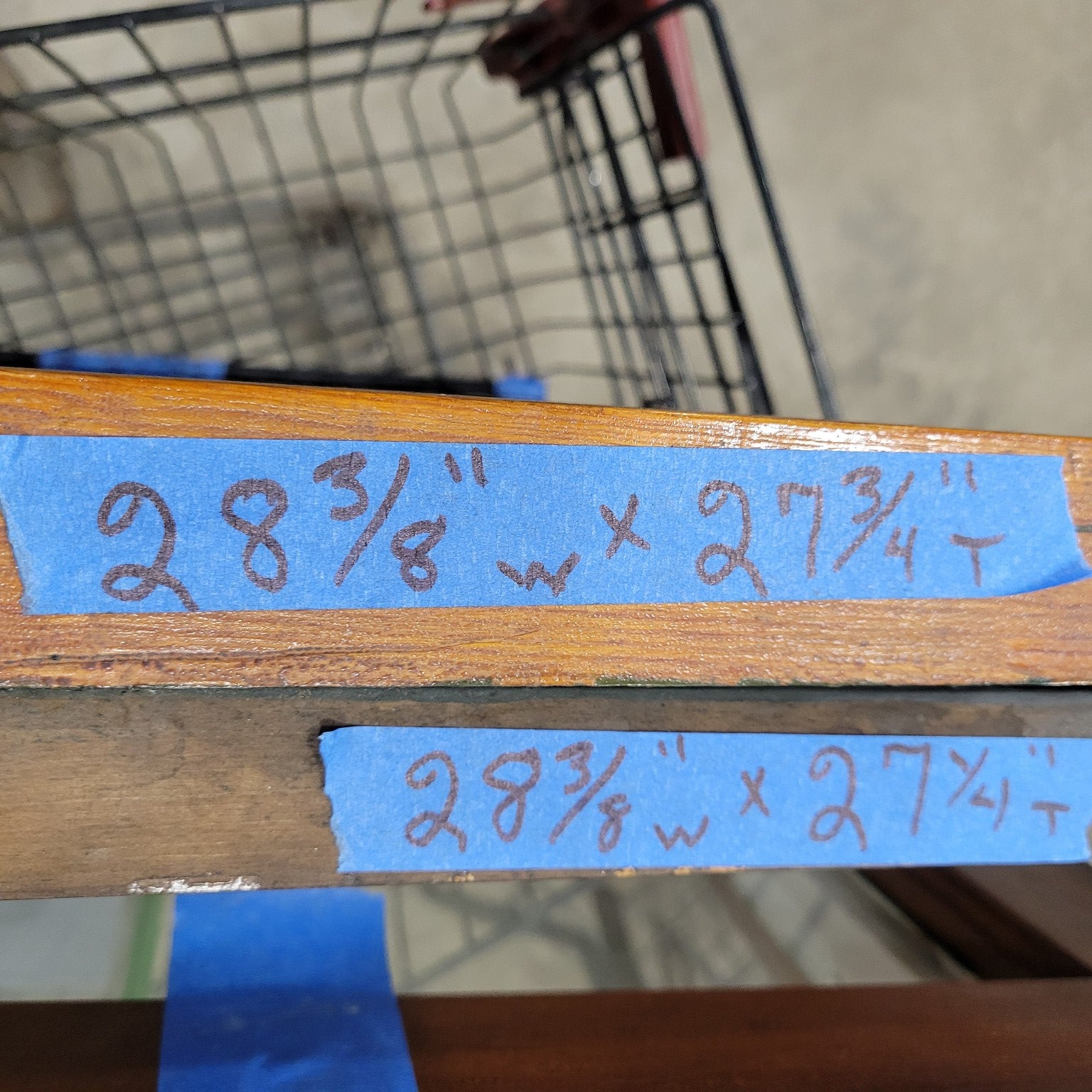 Antique Wooden Window Sashes (Set of 2)