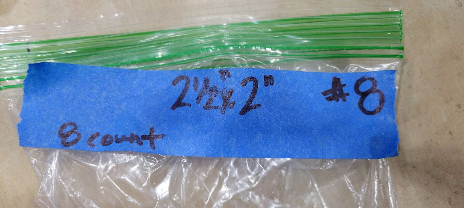 Set of 8 Vintage Brass Hinges