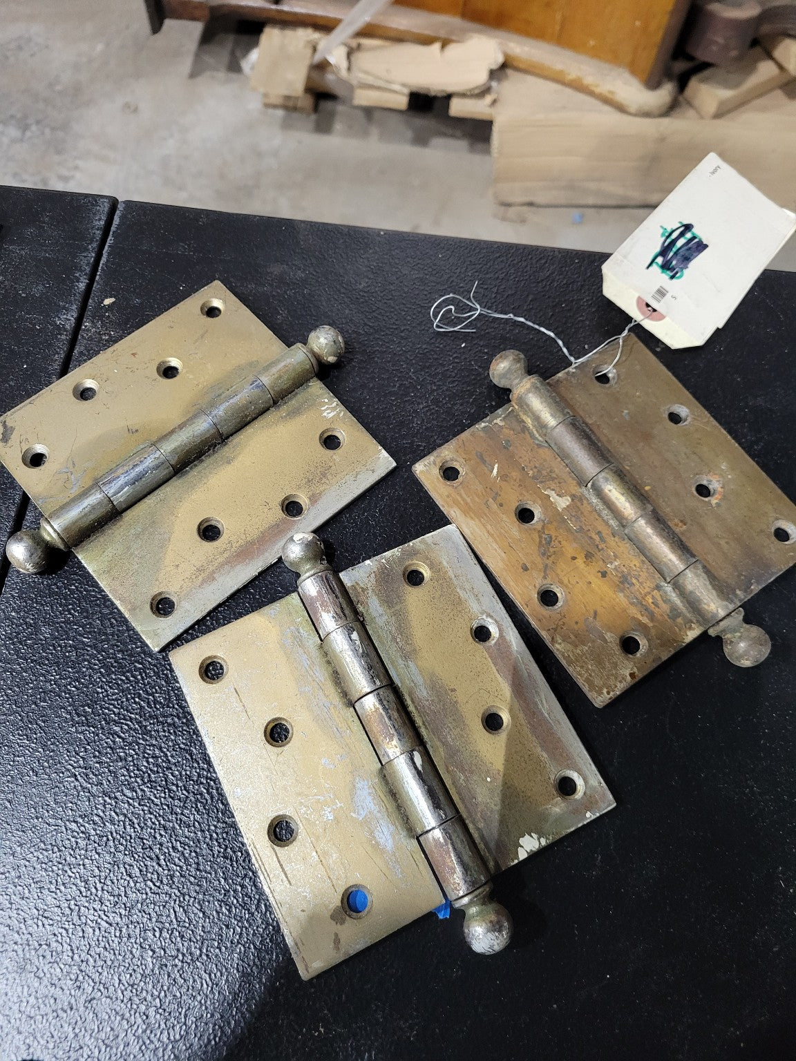 Vintage Brass Door Hinges (3 available)