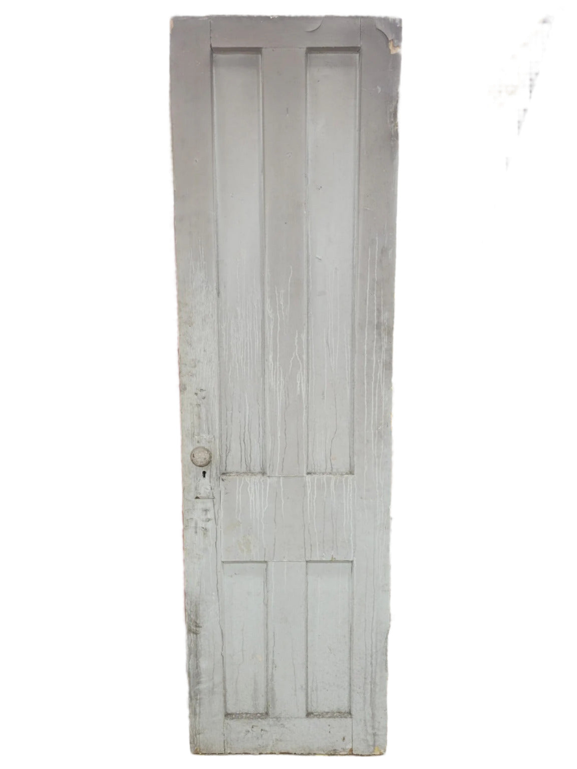 Narrow Painted Antique 4-Panel Door – 23