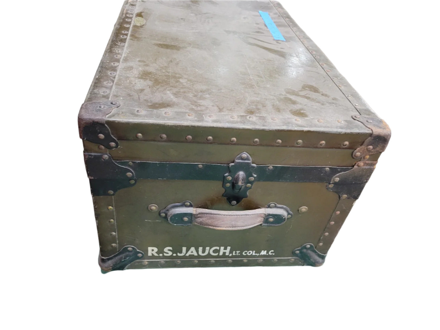 WWII Military Footlocker – Lt. Col. R.S. Jauch, M.C. – Neevel Manufacturing