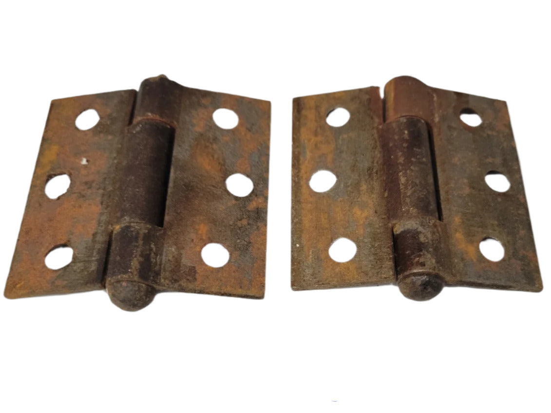 Set of 2 Vintage 2 7/16" Butt Hinges – Rust Patina