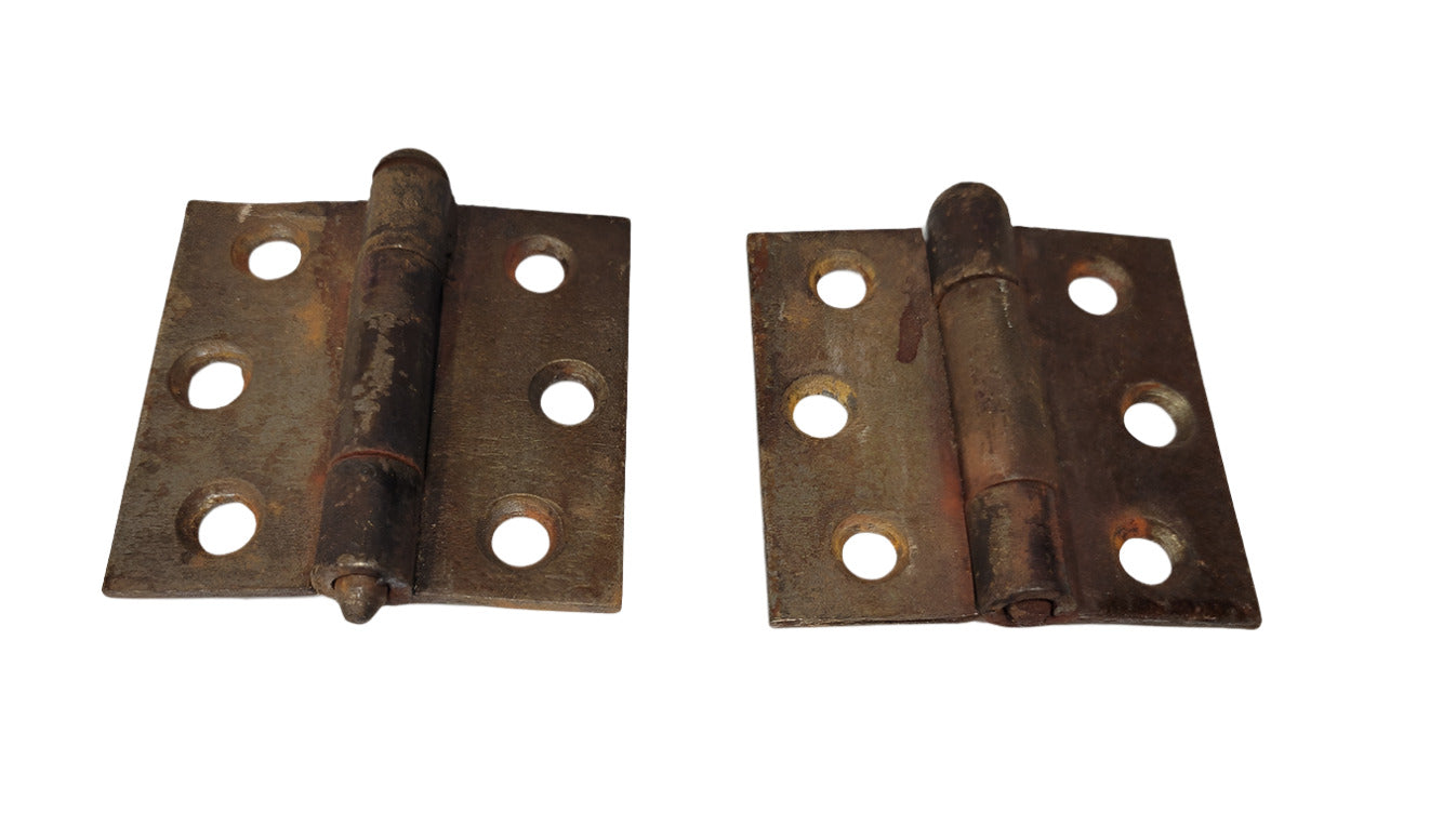Set of 2 Vintage 2 7/16" Butt Hinges – Rust Patina