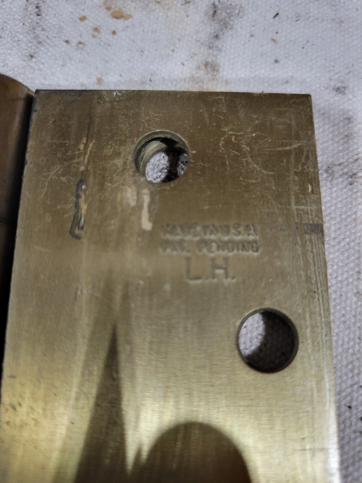 Stanley Solid Brass Left-Handed Door Hinges – 4½ x 4½ (Price Per Each)