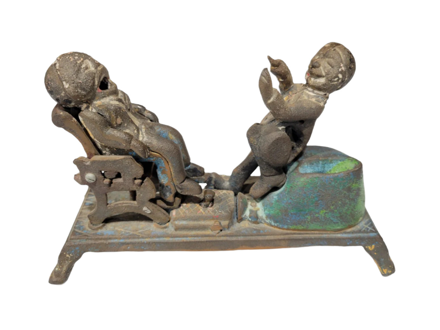 アンティーク ペニーバンク Penny Bank バンク ビンテージ Antique Cast Iron Mechanical Penny Bank – “Tammany Hall” Style