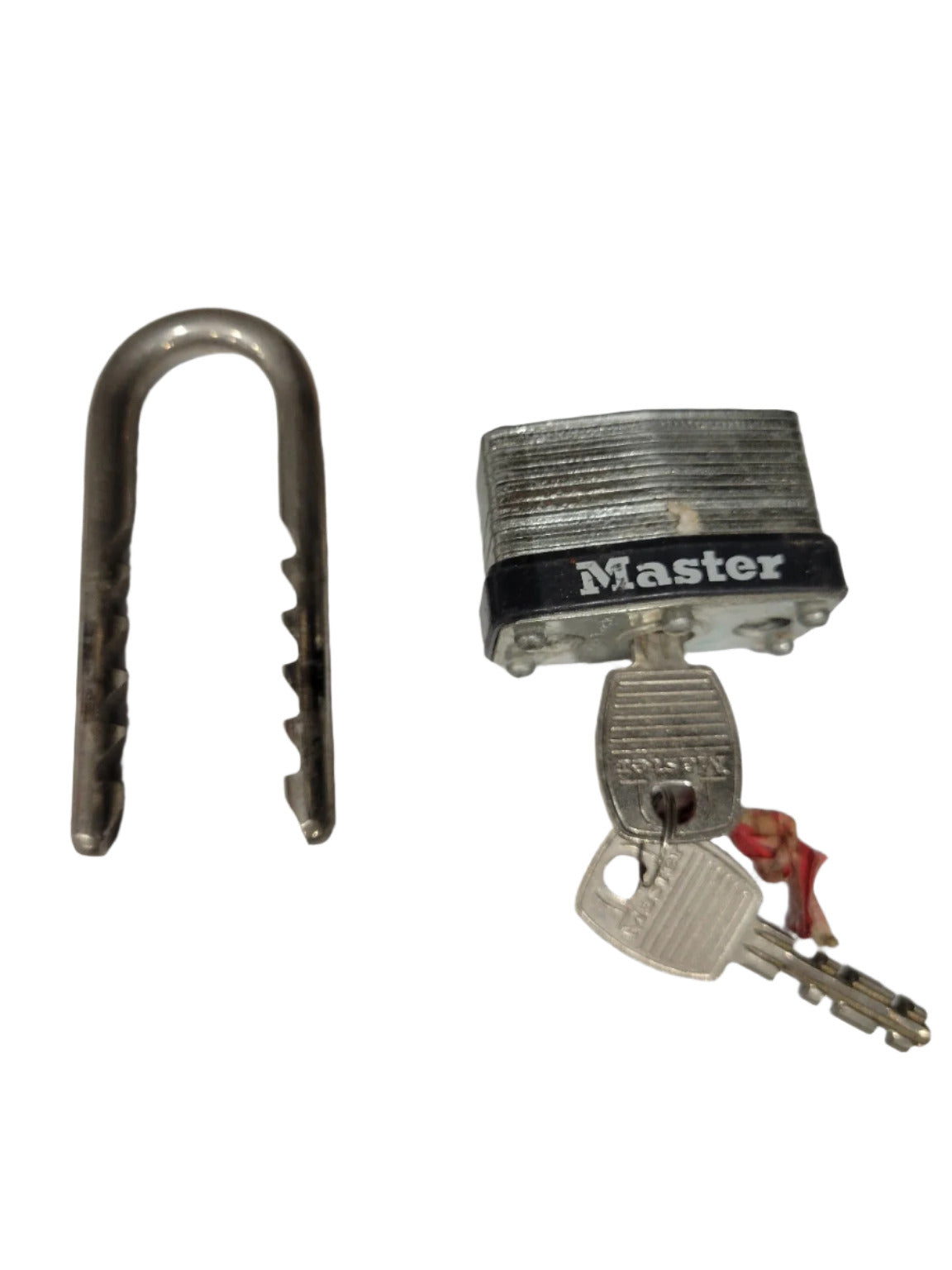 Vintage Master Lock Padlock with Keys – Laminated Steel