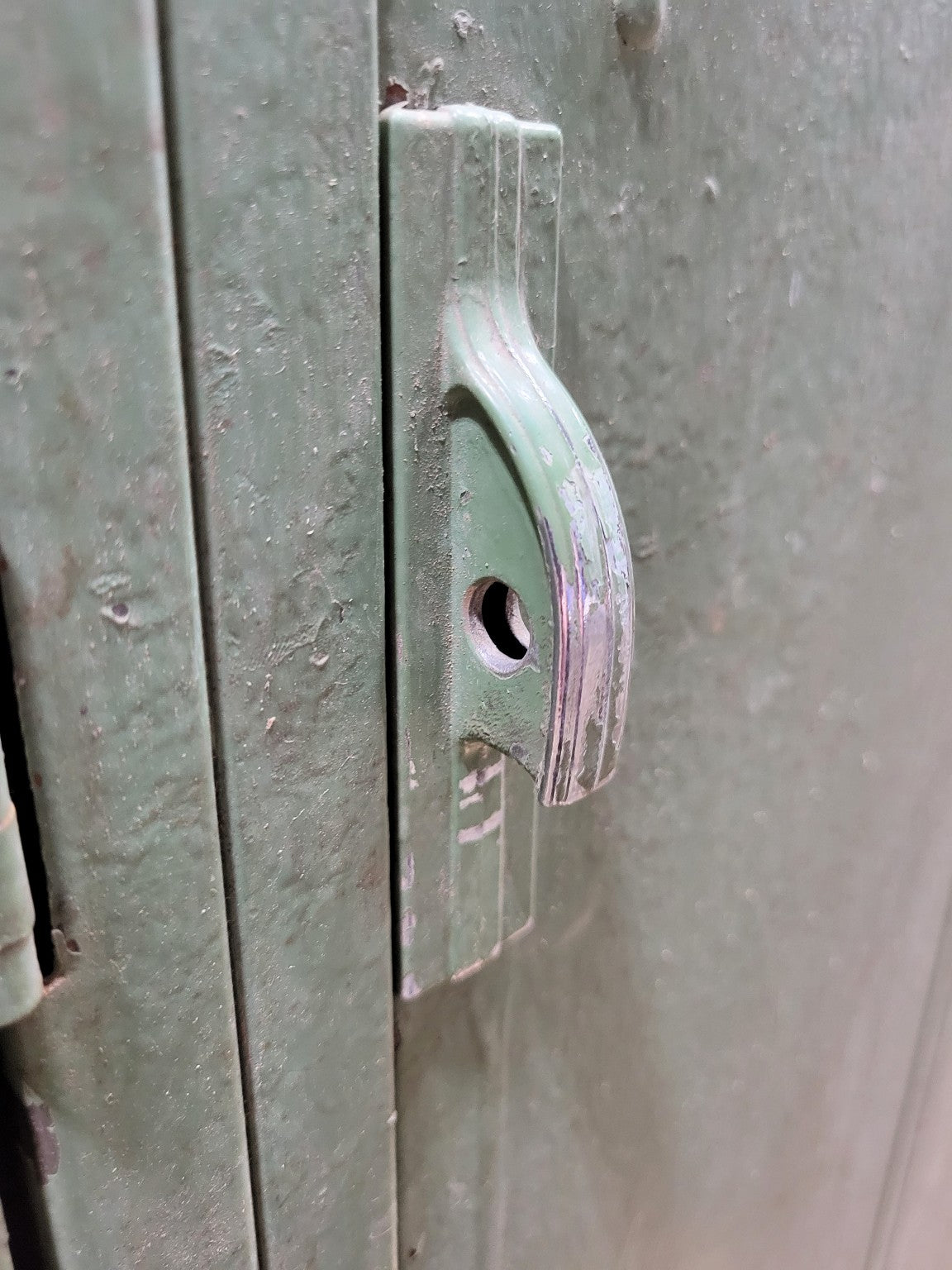 Vintage Industrial Green Steel Locker – Triple Unit