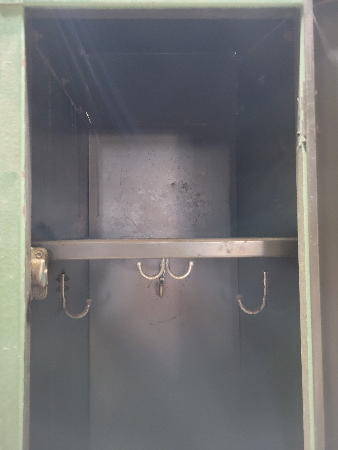 Vintage Industrial Green Steel Locker – Triple Unit