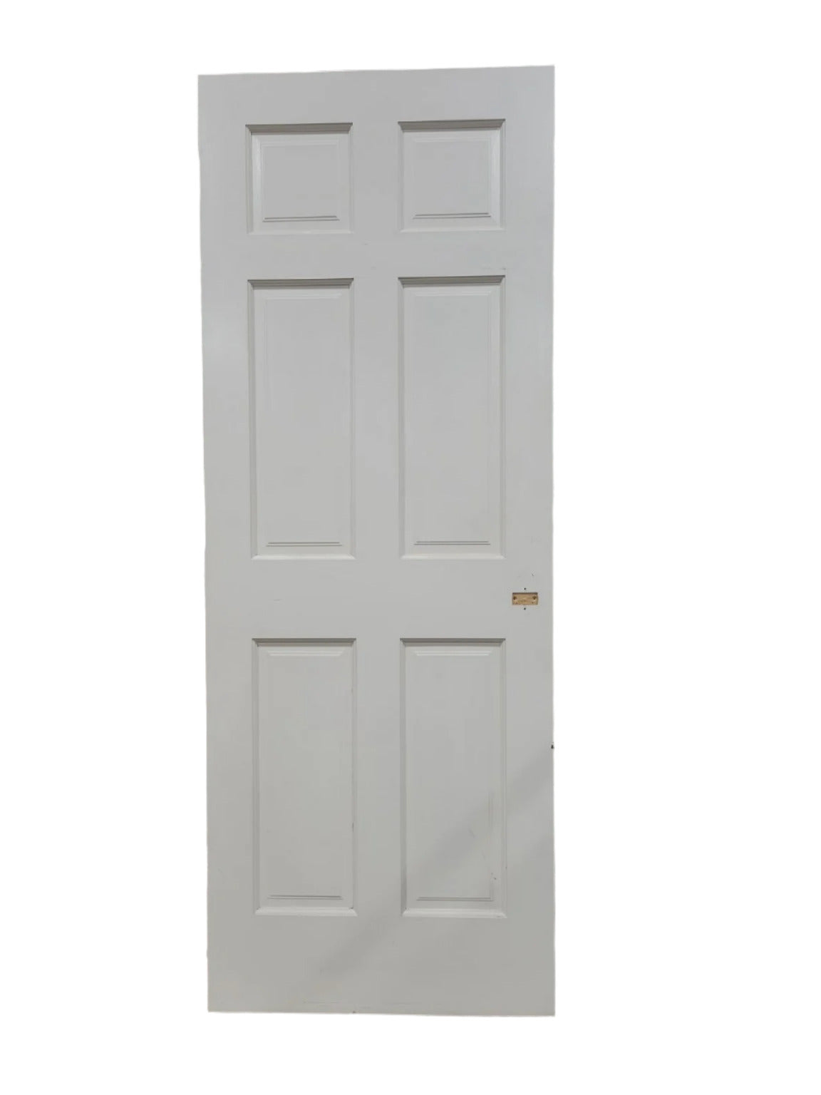 White Painted 6-Panel Wood Door – 29 ¾