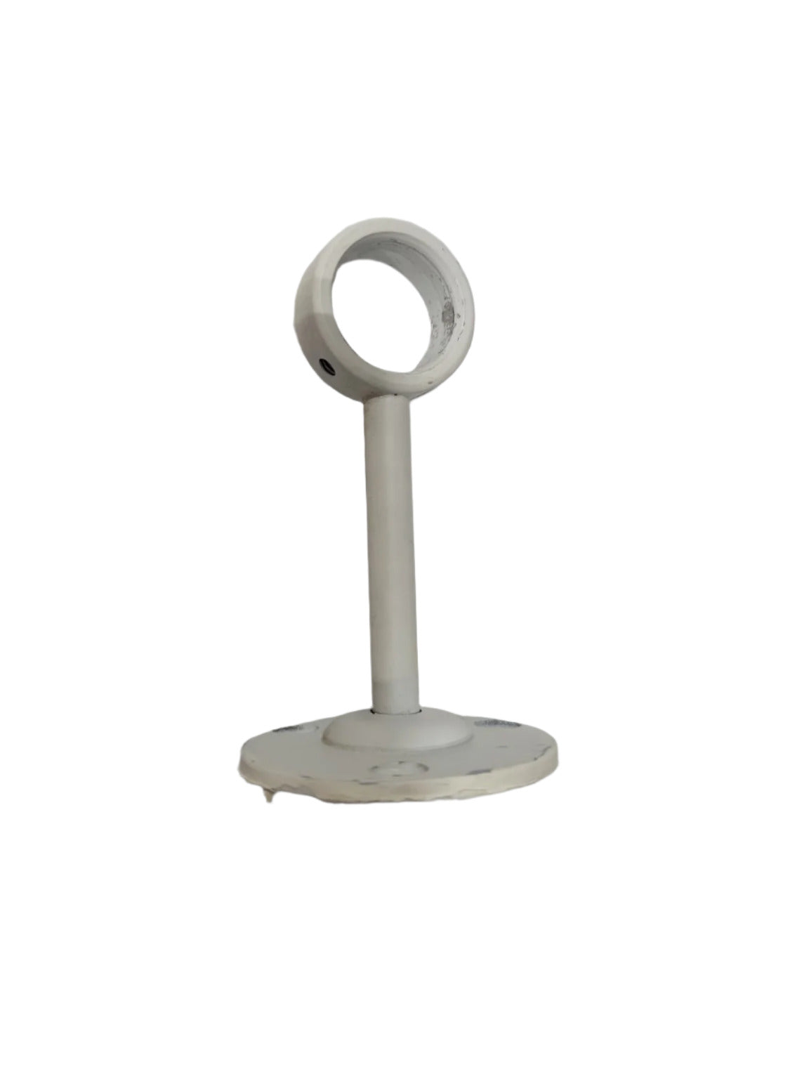 Set of 3 White Painted Steel Curtain Rod Holders