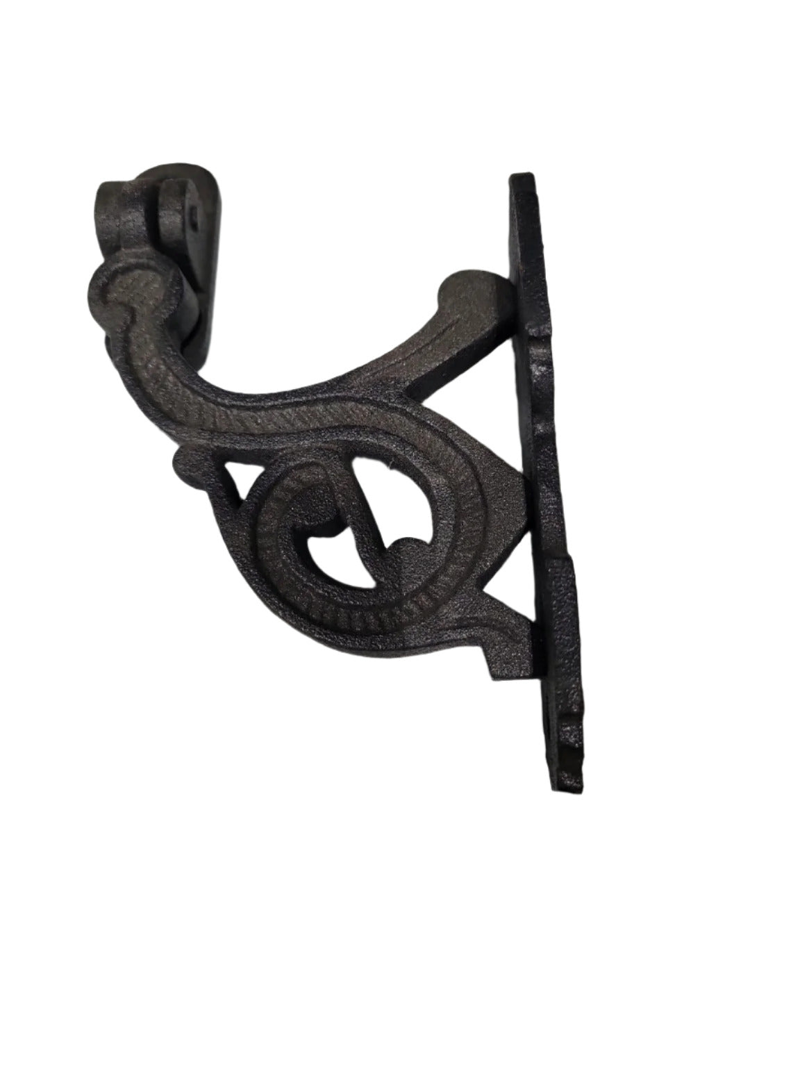 Black RSF Iron Hand Rail Bracket – Ornate Wall Mount Support