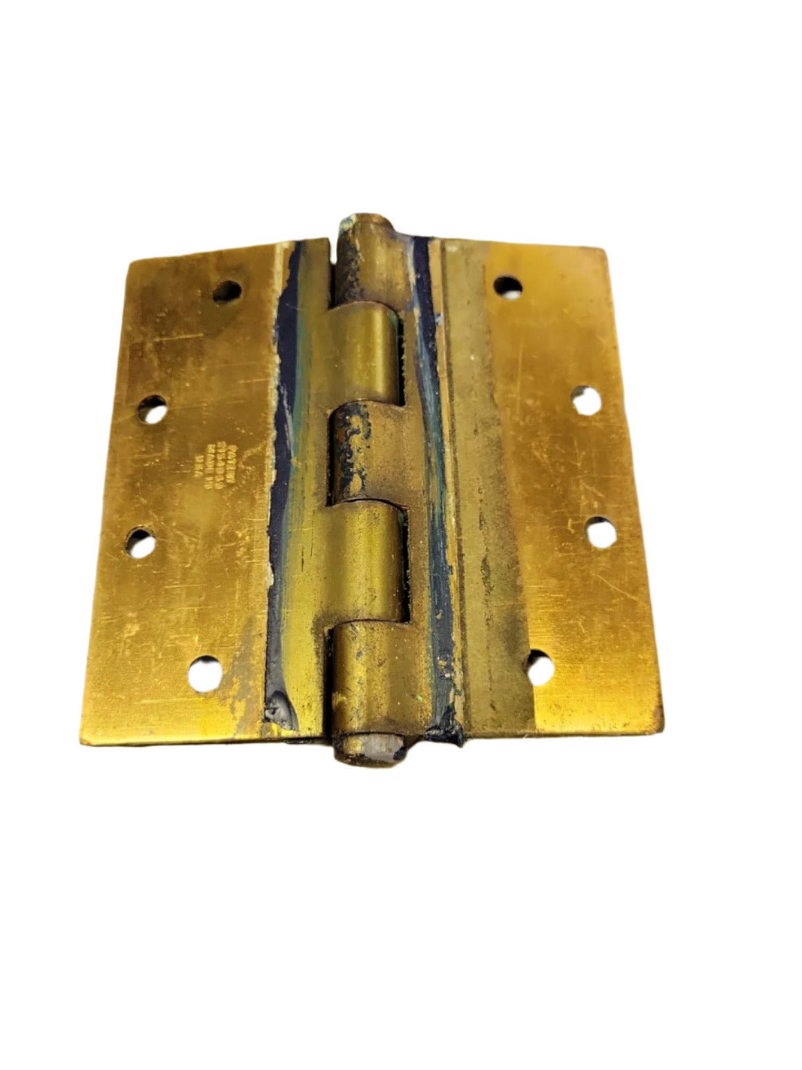 Set of 9 Vintage Brass Door Hinges – 4 ½" x 2 ⅝"