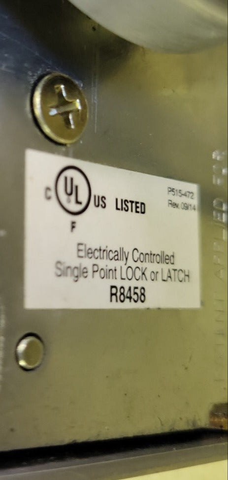 Schlage L Series Electrified Mortise Lockset – Grade 1, Fire Rated, 12V/24V DC, Lever Handles, Schlage #R8458 AS IS