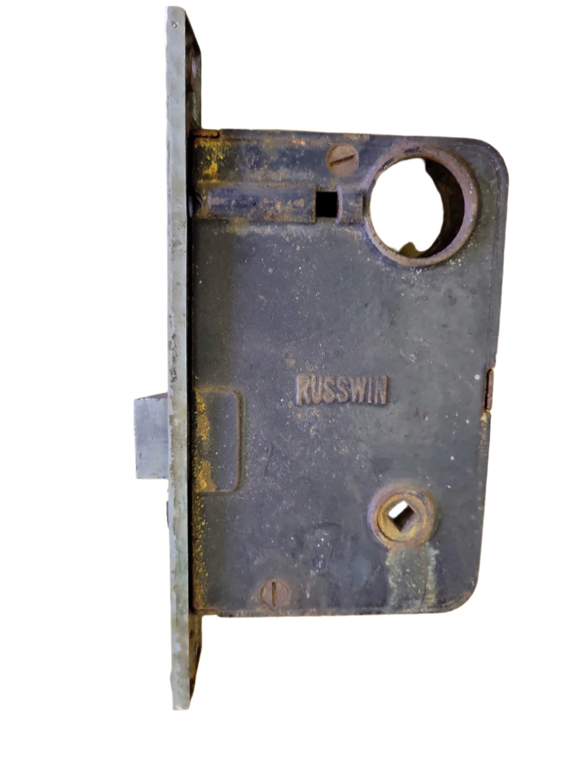 Vintage Russwin Mortise Lock – 8" x 1¼" Faceplate, 5 ¾" x 3 7/8" Case