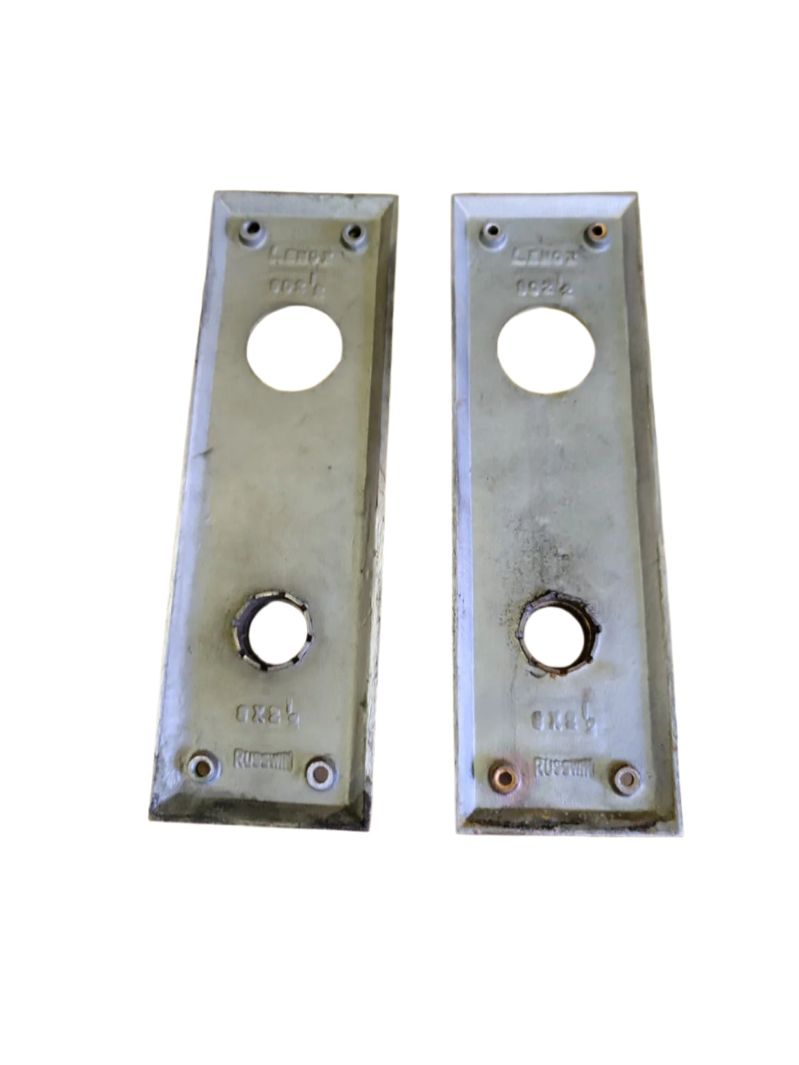 Pair of Russwin “Lenox” Backplates – 8" x 2 ½"