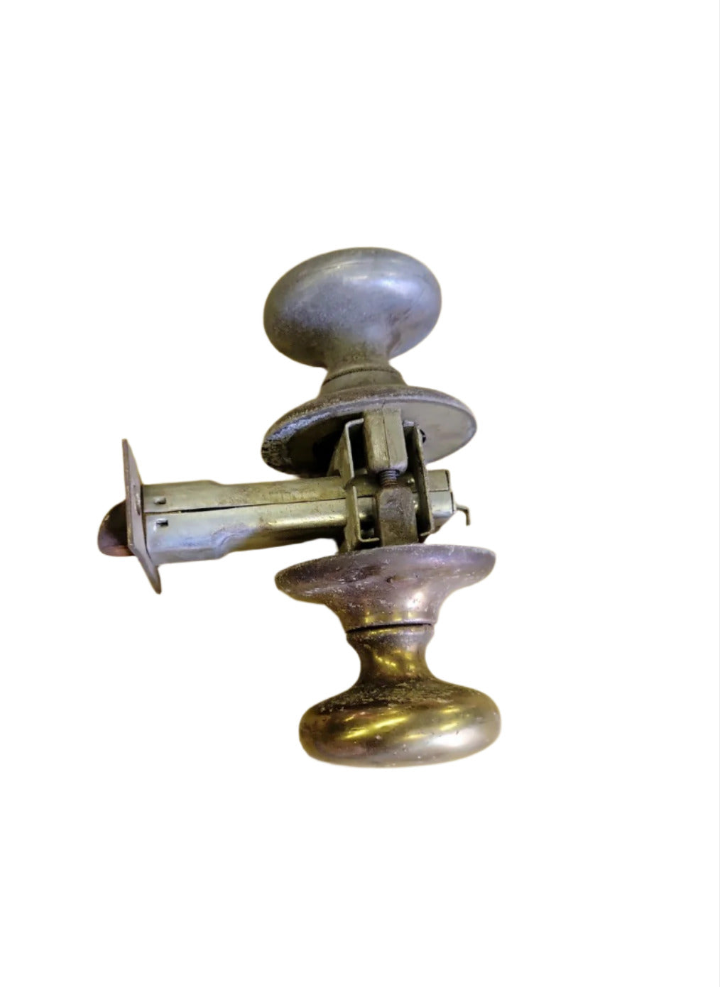 Vintage Brass Door Knob Set – 5 ¼" L x 2" Ø, 3 ½" Backset