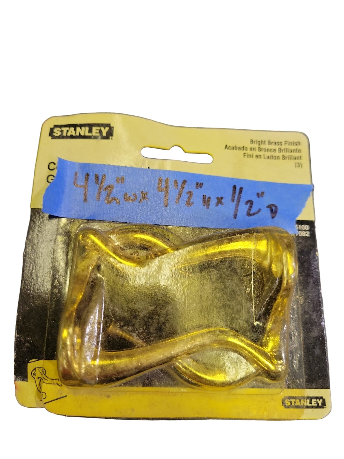 Stanley Bright Brass Double Coat Hooks – 2 Pack (Model 75-6100)