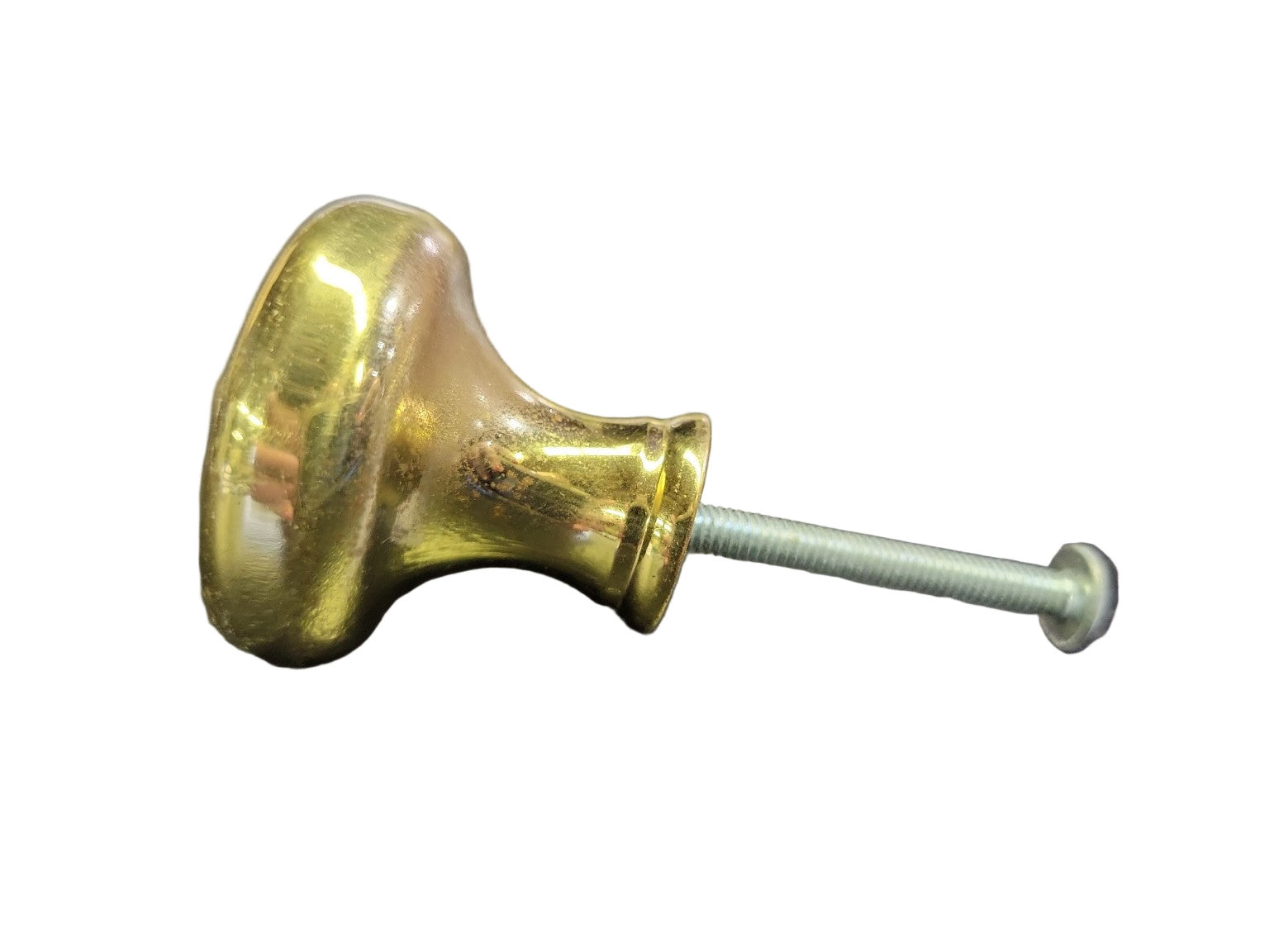 Polished Brass Cabinet Knob – 1 ¼" Diameter