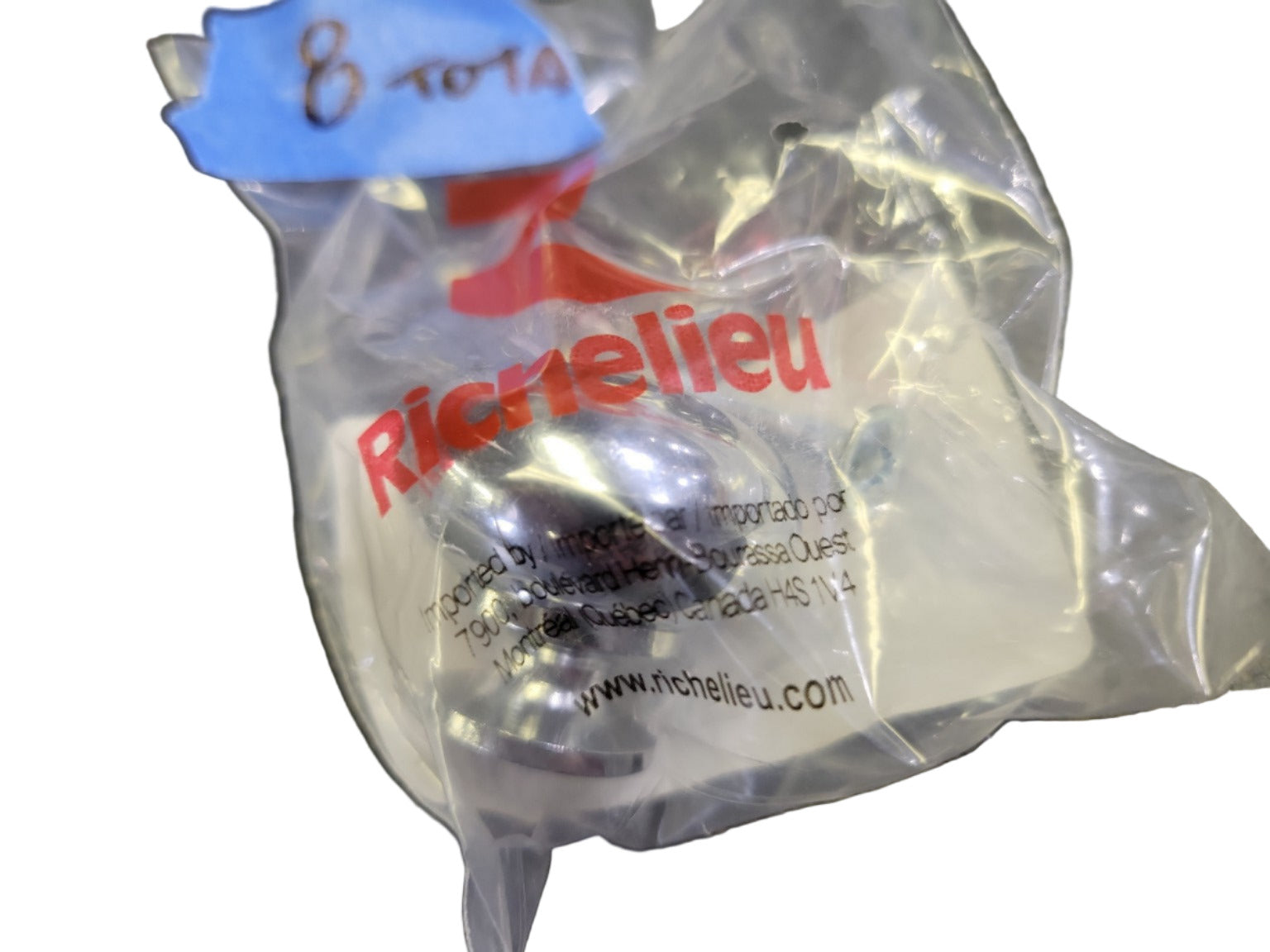 Lot of 8 Richelieu Polished Chrome Cabinet Knobs – 1" Ø