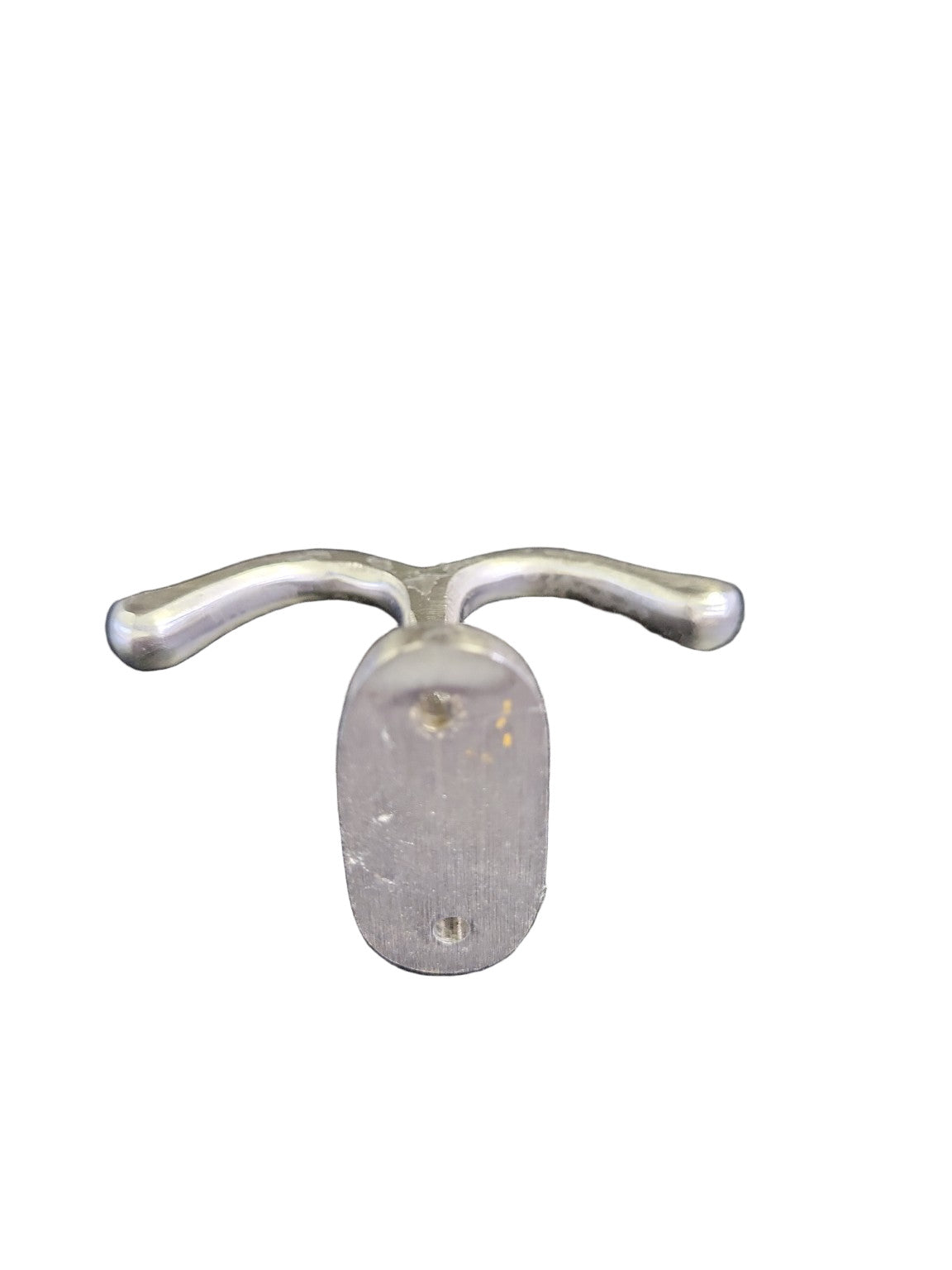 Set of 3 Vintage Aluminum Double Prong Wall Hooks – 3"