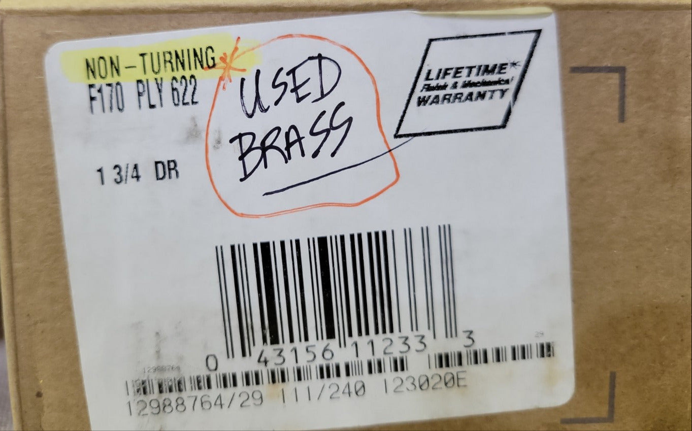 Schlage Plymouth Brass Dummy Door Knob Set