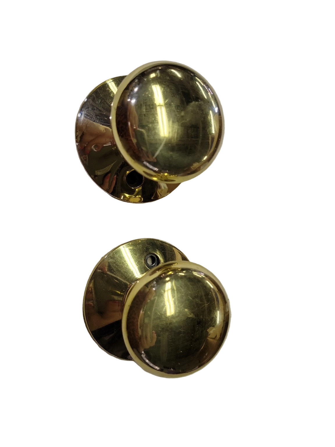 Schlage Plymouth Brass Dummy Door Knob Set