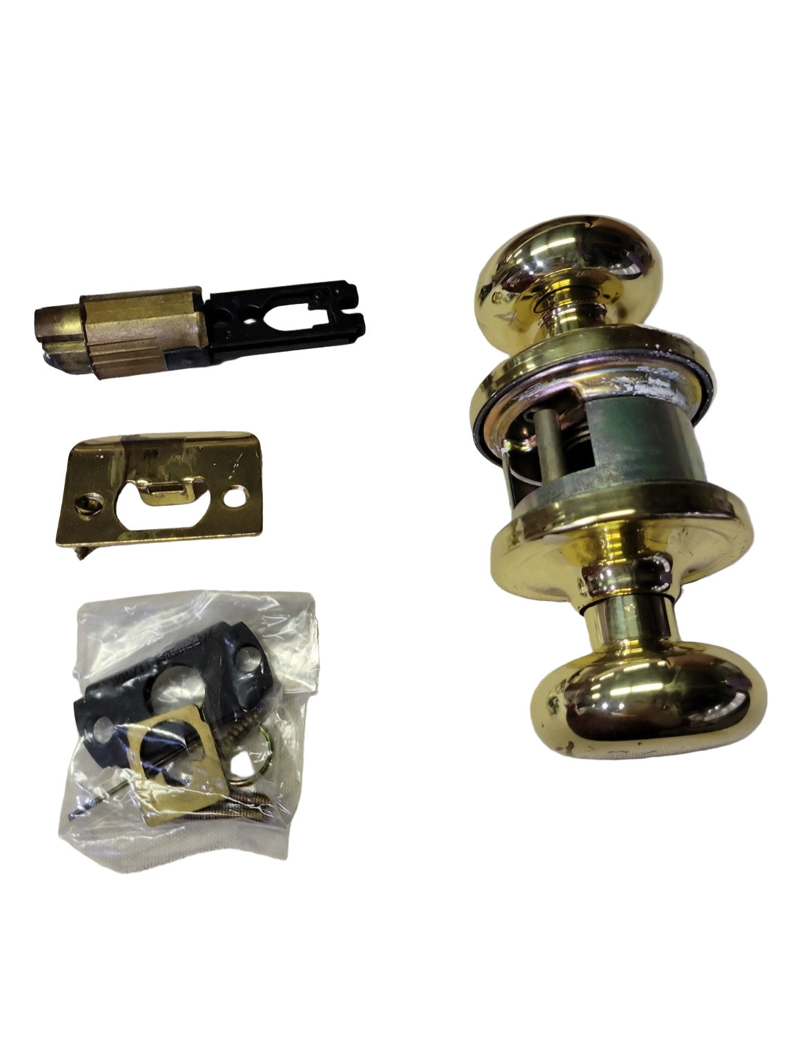 Schlage Plymouth Brass Hall & Closet Door Knob Set