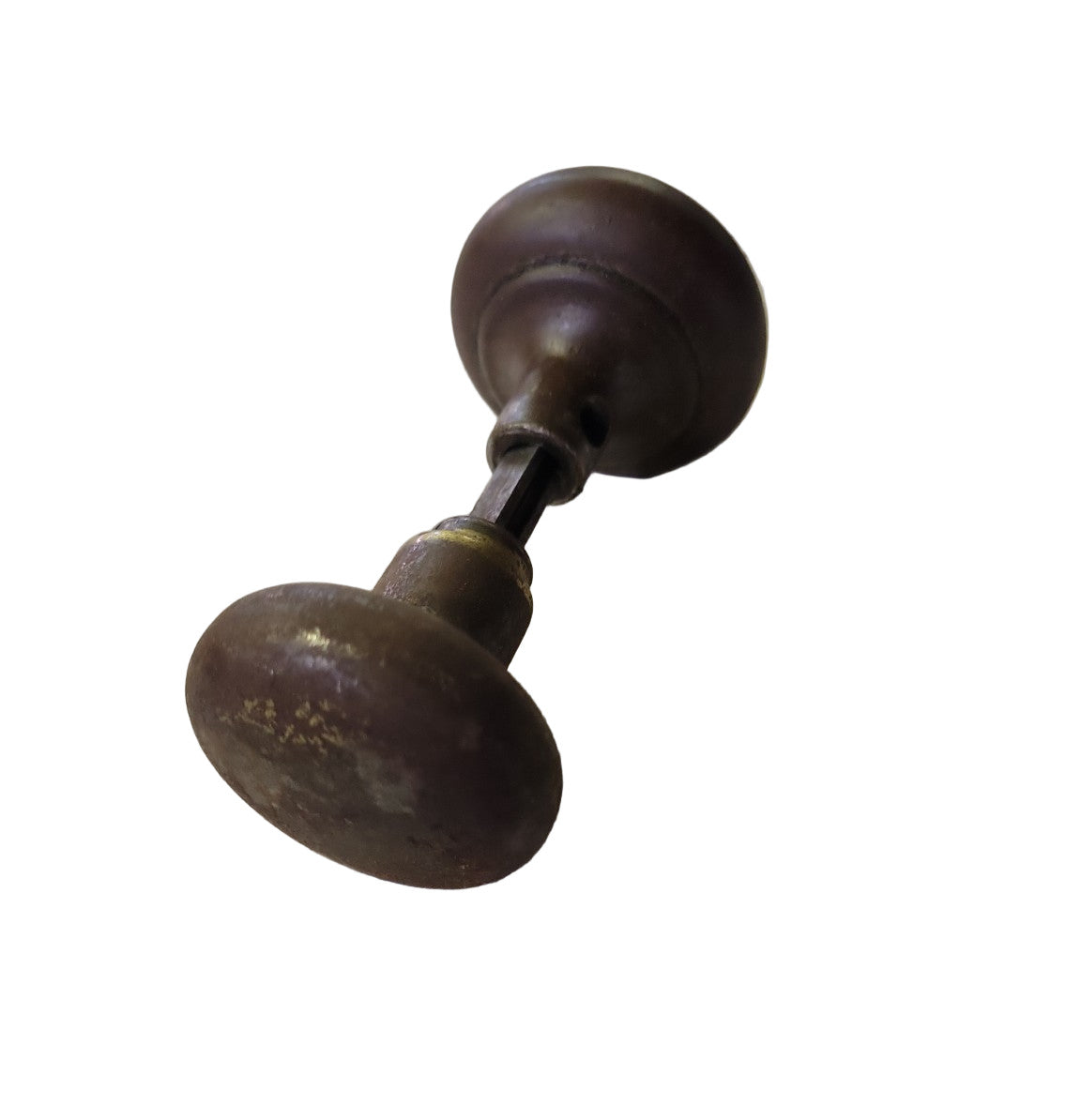 Antique Bronze-Finish Steel Door Knob Set – 2" Diameter x 4 1/2"