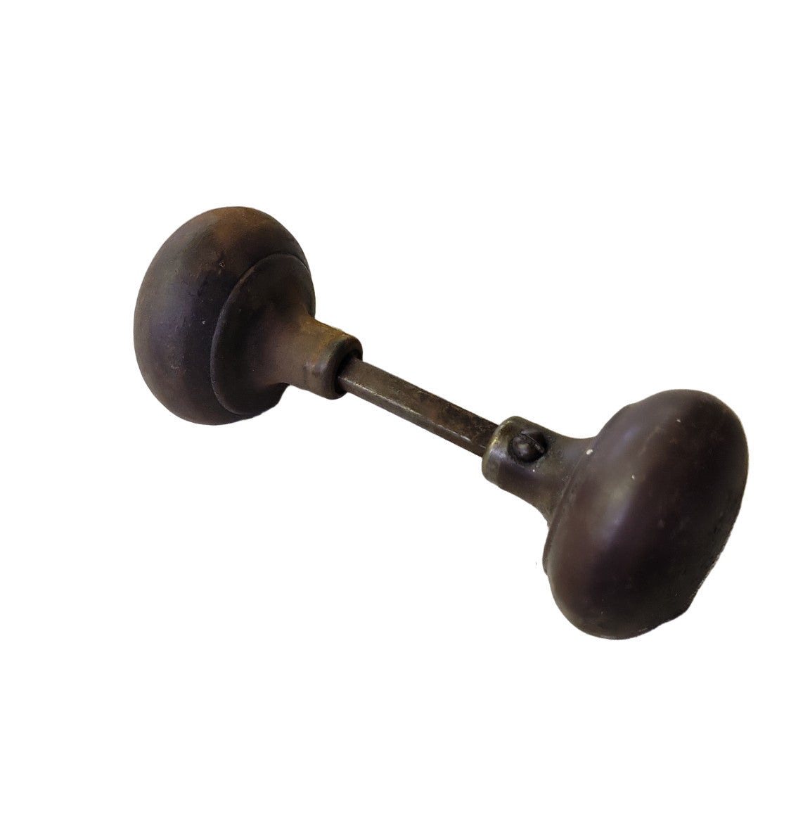 Antique Bronze-Finish Steel Door Knob Set – 2 1/4" Diameter x 6"