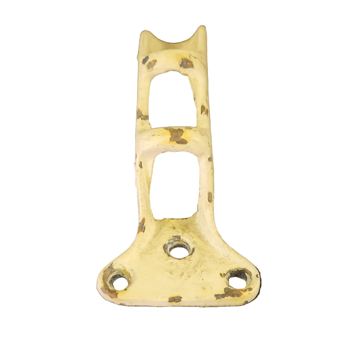 Antique Cast Iron Flagpole Holder – Marked “3/4”, Painted Surface (2 ½" x 5" x 1")