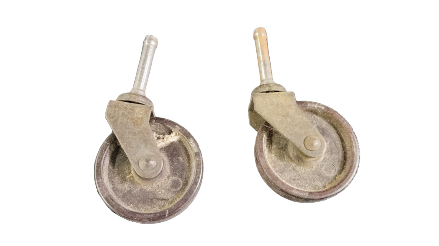 Set of 2 Vintage Furniture Casters – 2" Wheels