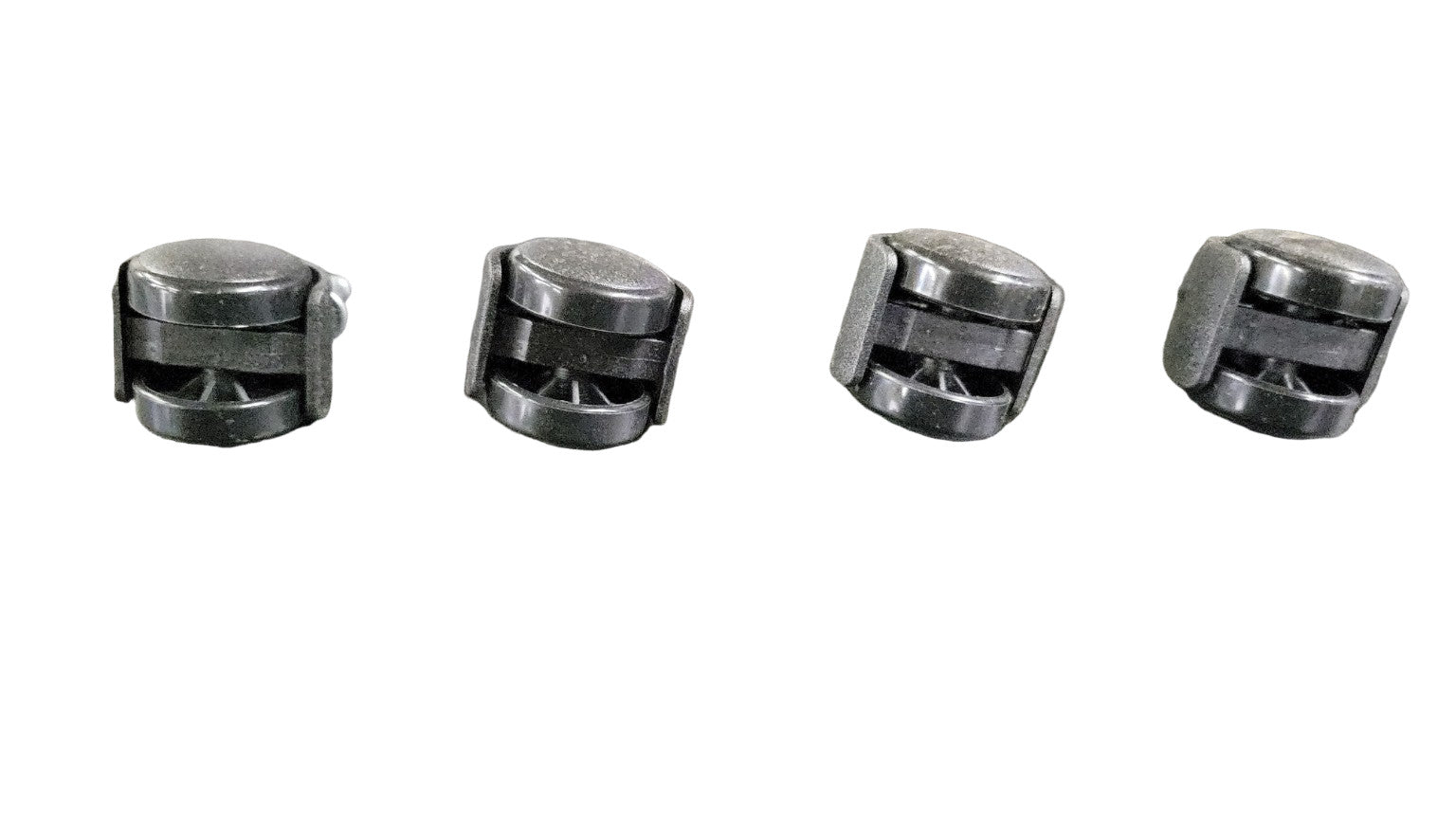 Pair of Modern Twin-Wheel Casters – 1 ¼" Wheels