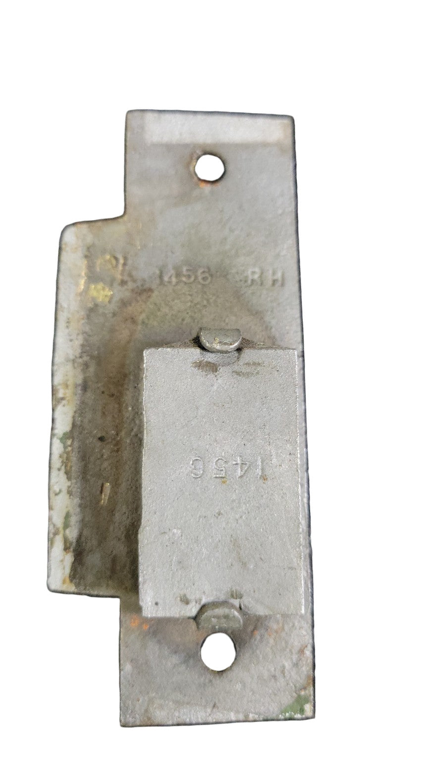 Vintage Steel Strike Plate – 3 ⅞" L x 1 ¼" W (Stamped 1456 RH)